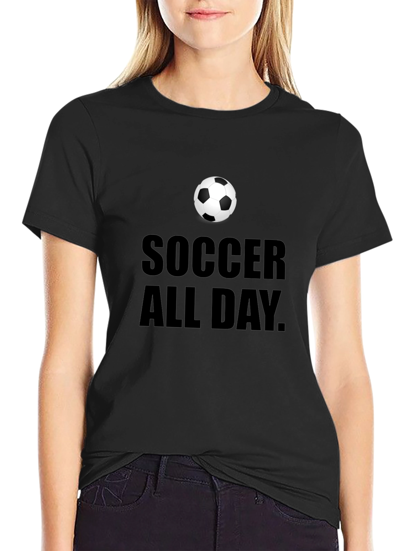 Soccer All Day Graphic Tee - Black