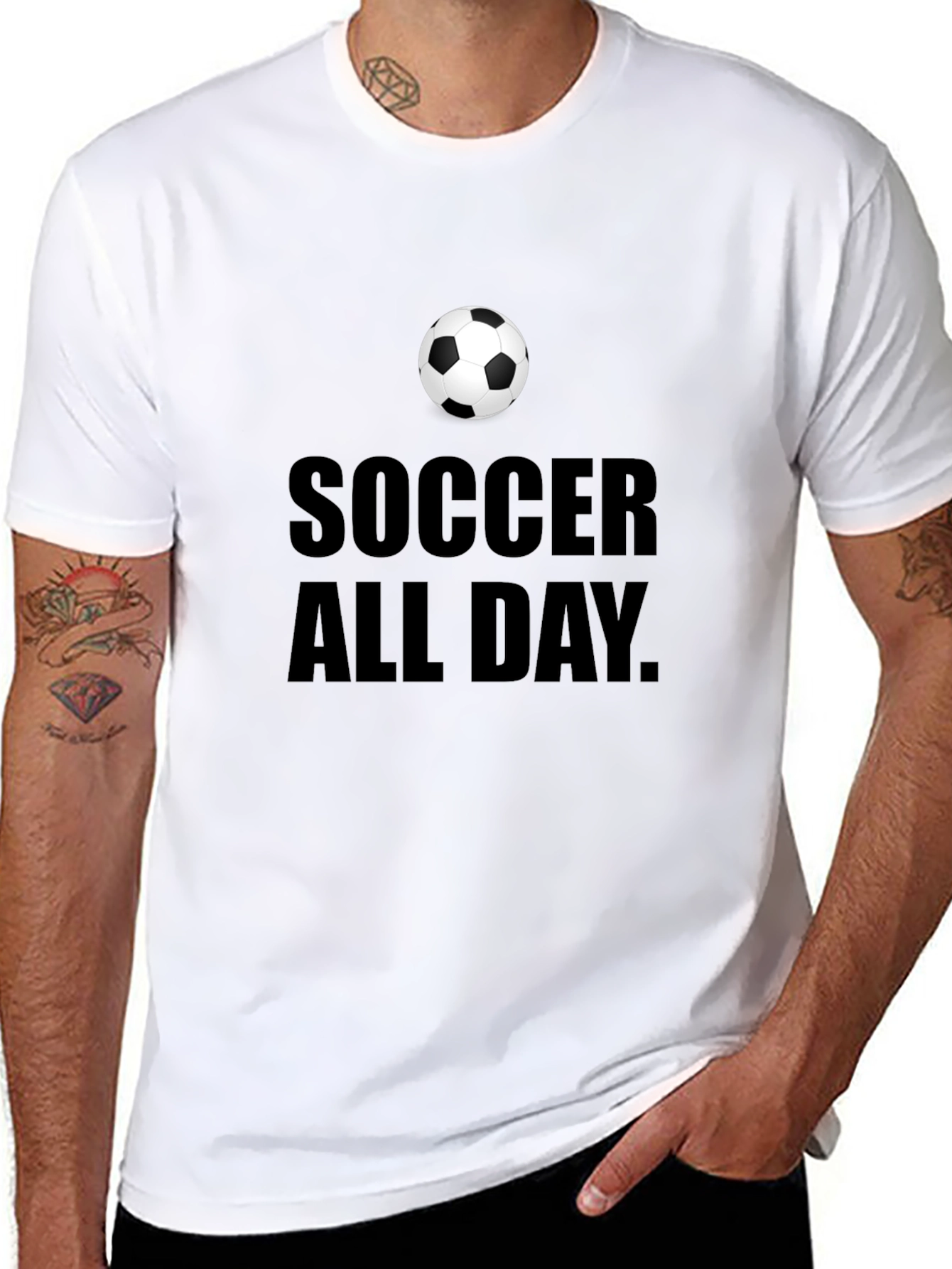 Soccer All Day Graphic Tee - Black