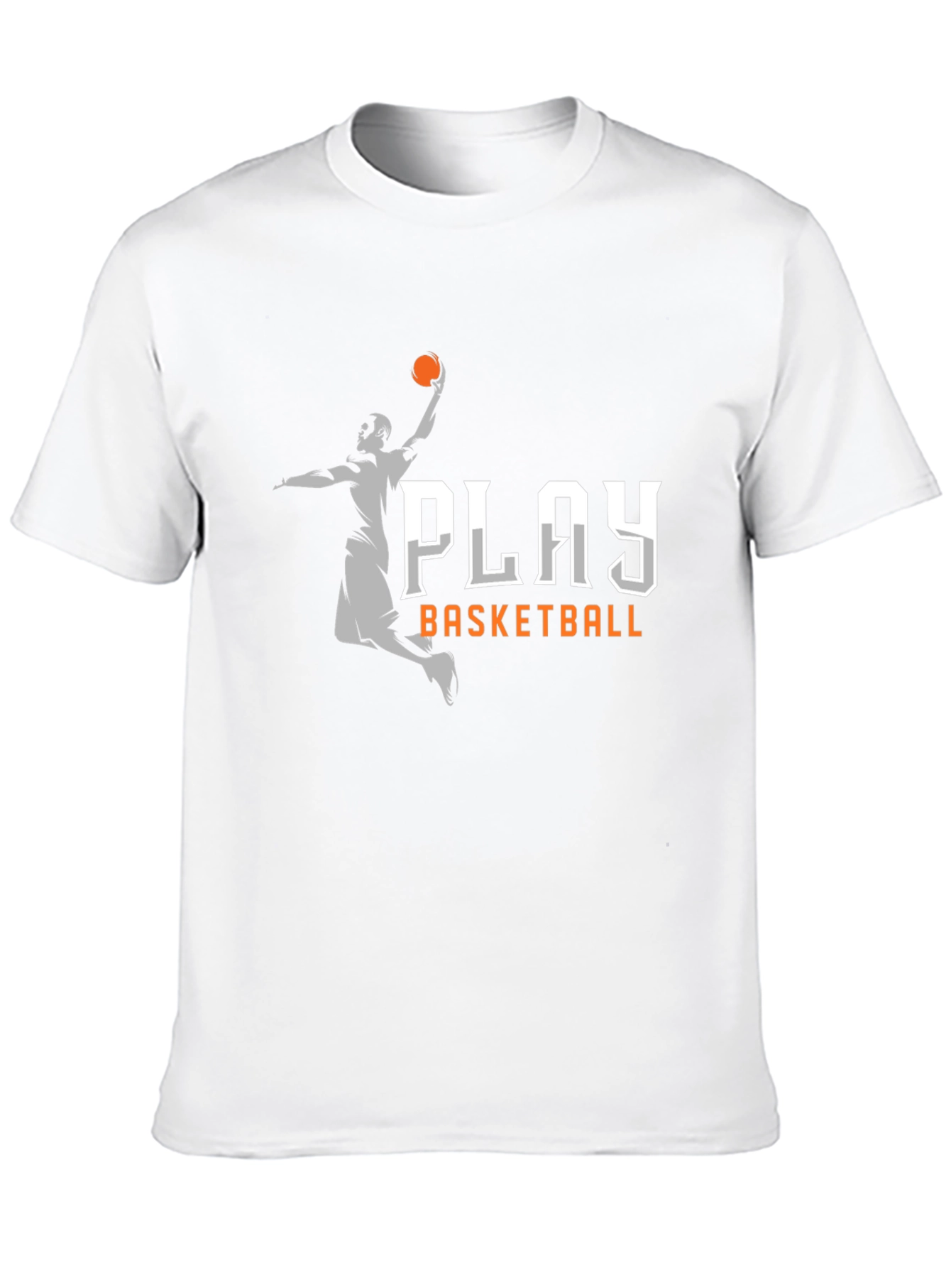 Play Basketball Graphic Tee - Black Cotton T-Shirt