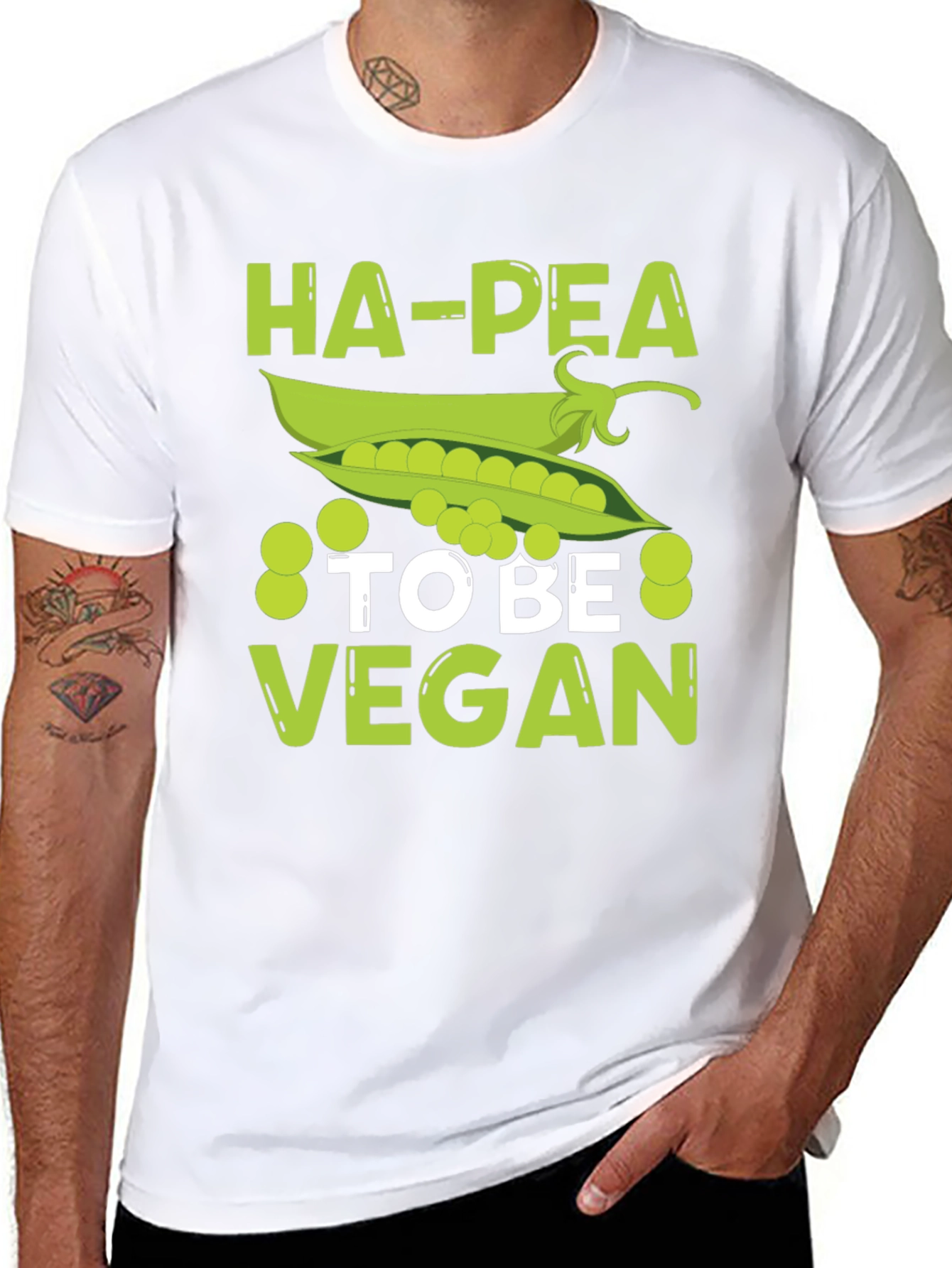 Ha-Pea To Be Vegan Graphic Tee
