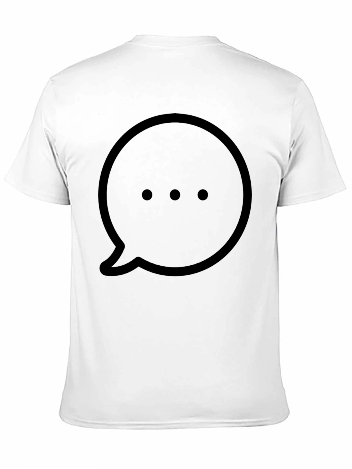 Black Speech Bubble Graphic Tee - Casual Style
