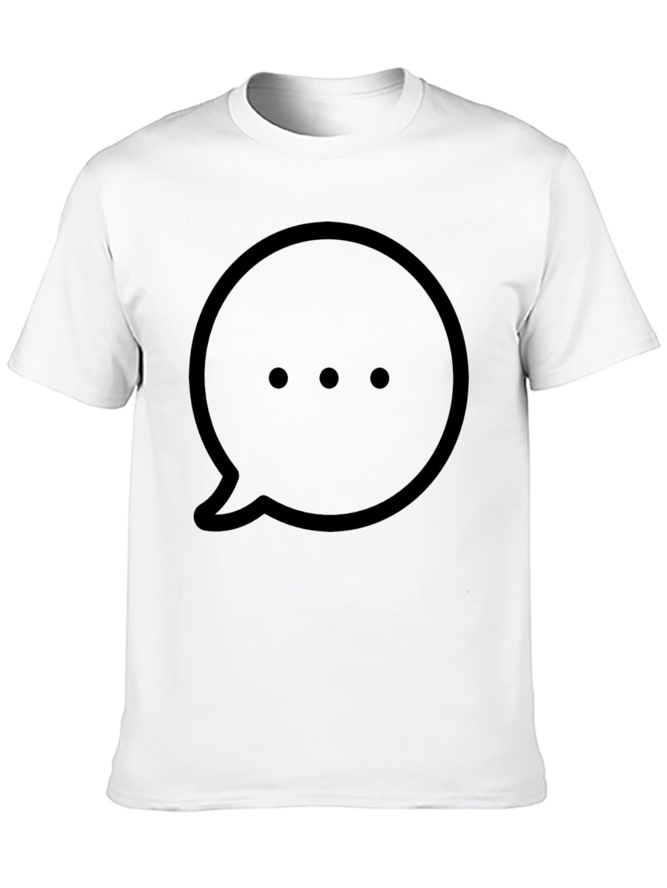Black Speech Bubble Graphic Tee - Casual Style