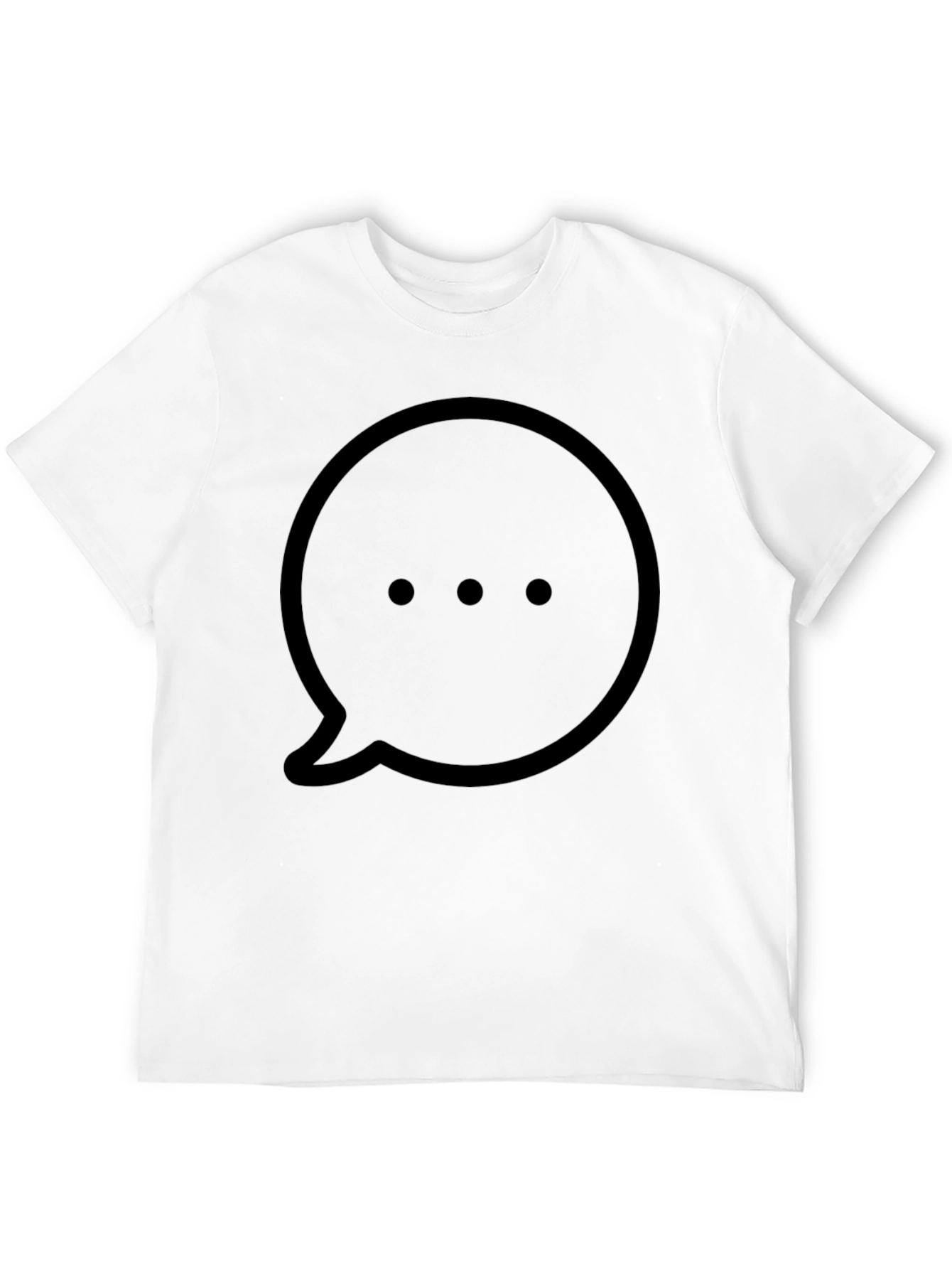 Black Speech Bubble Graphic Tee - Casual Style