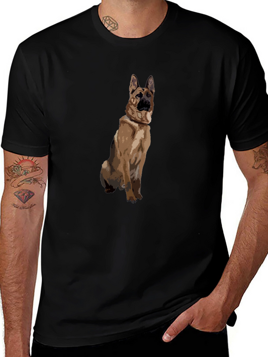 German Shepherd Graphic Black T-Shirt