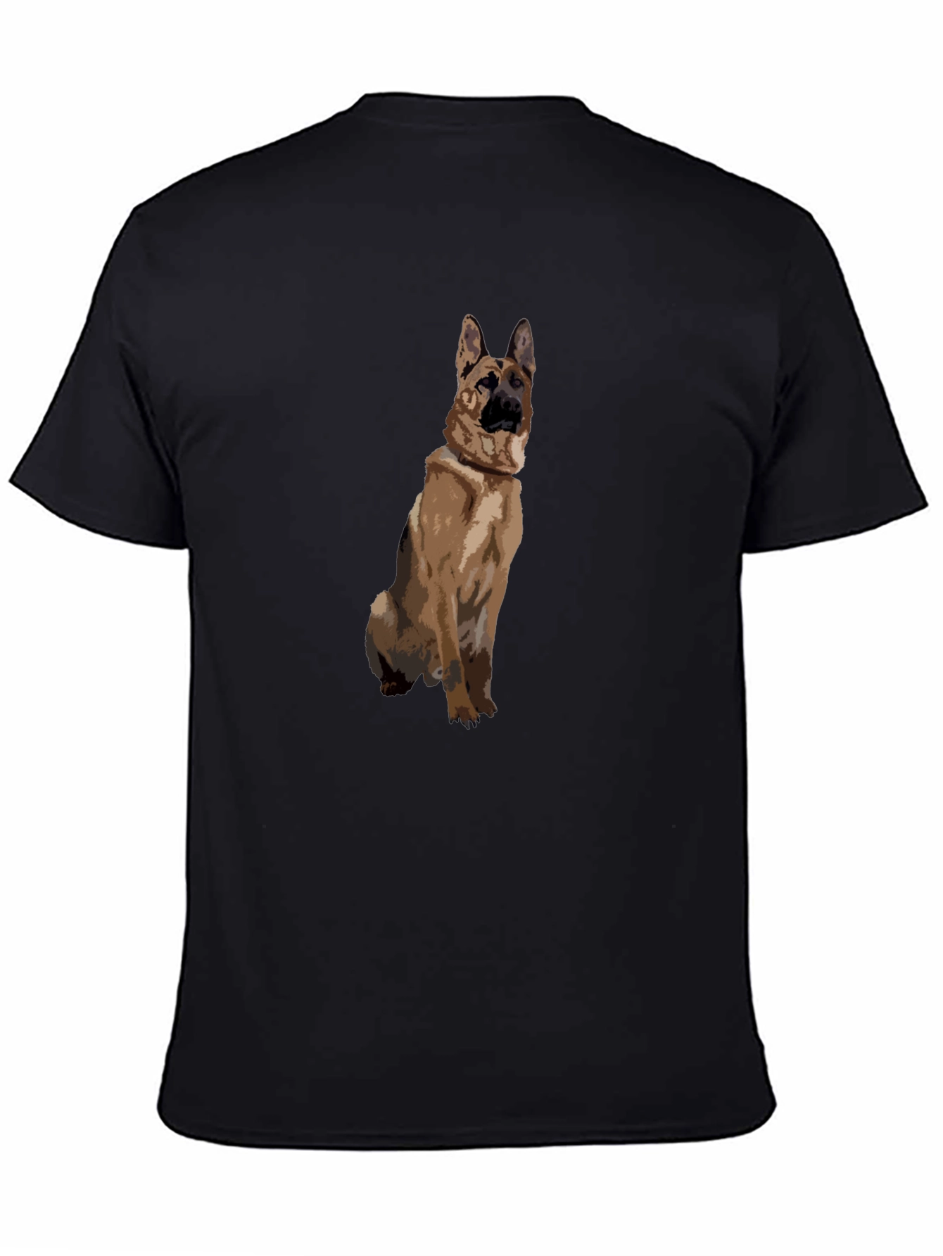 German Shepherd Graphic Black T-Shirt