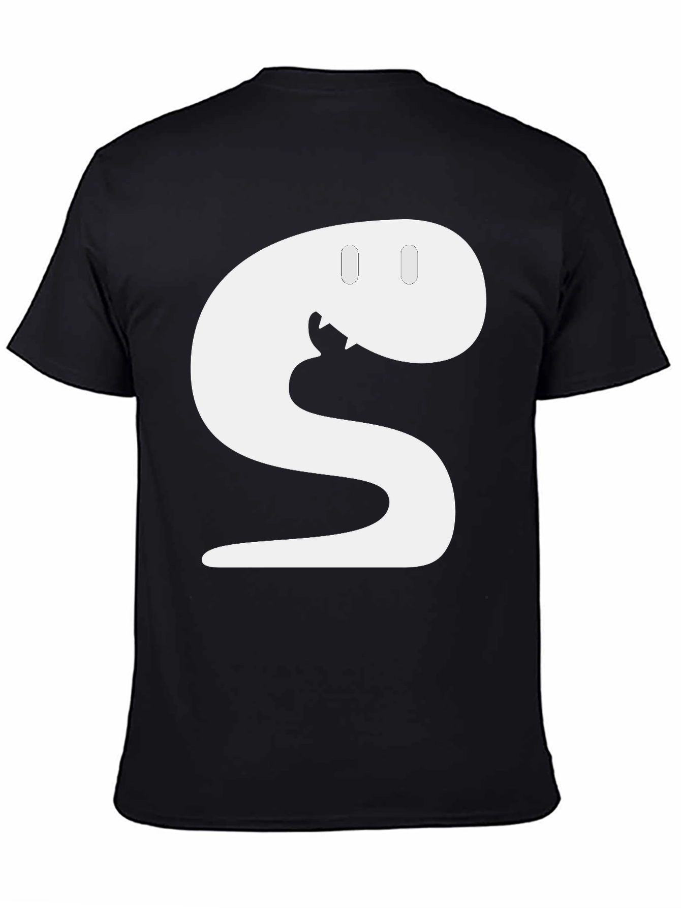 Snake S Letter Funny Graphic Black T-Shirt