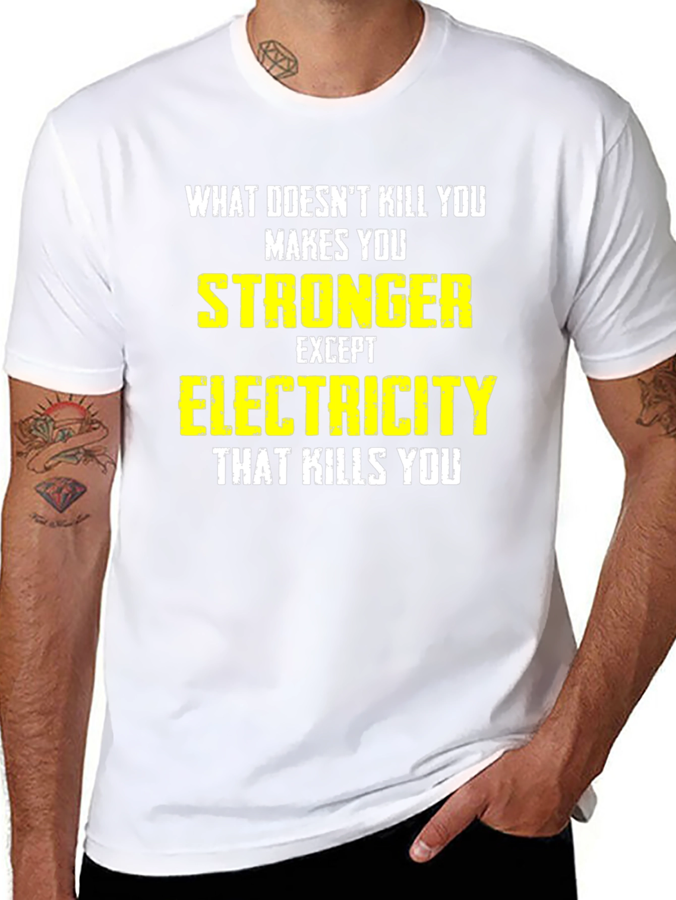 Funny Electrician T-Shirt: What Doesnt Kill You...