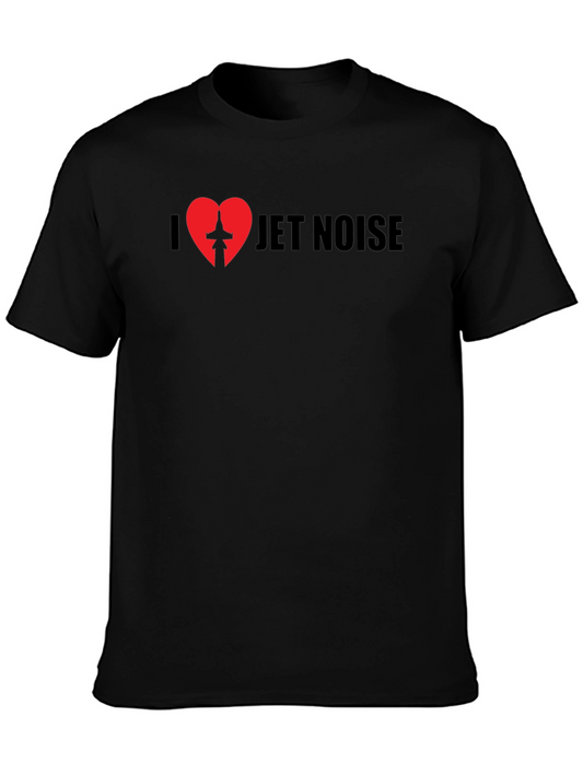 I Love Jet Noise Black Graphic T-Shirt