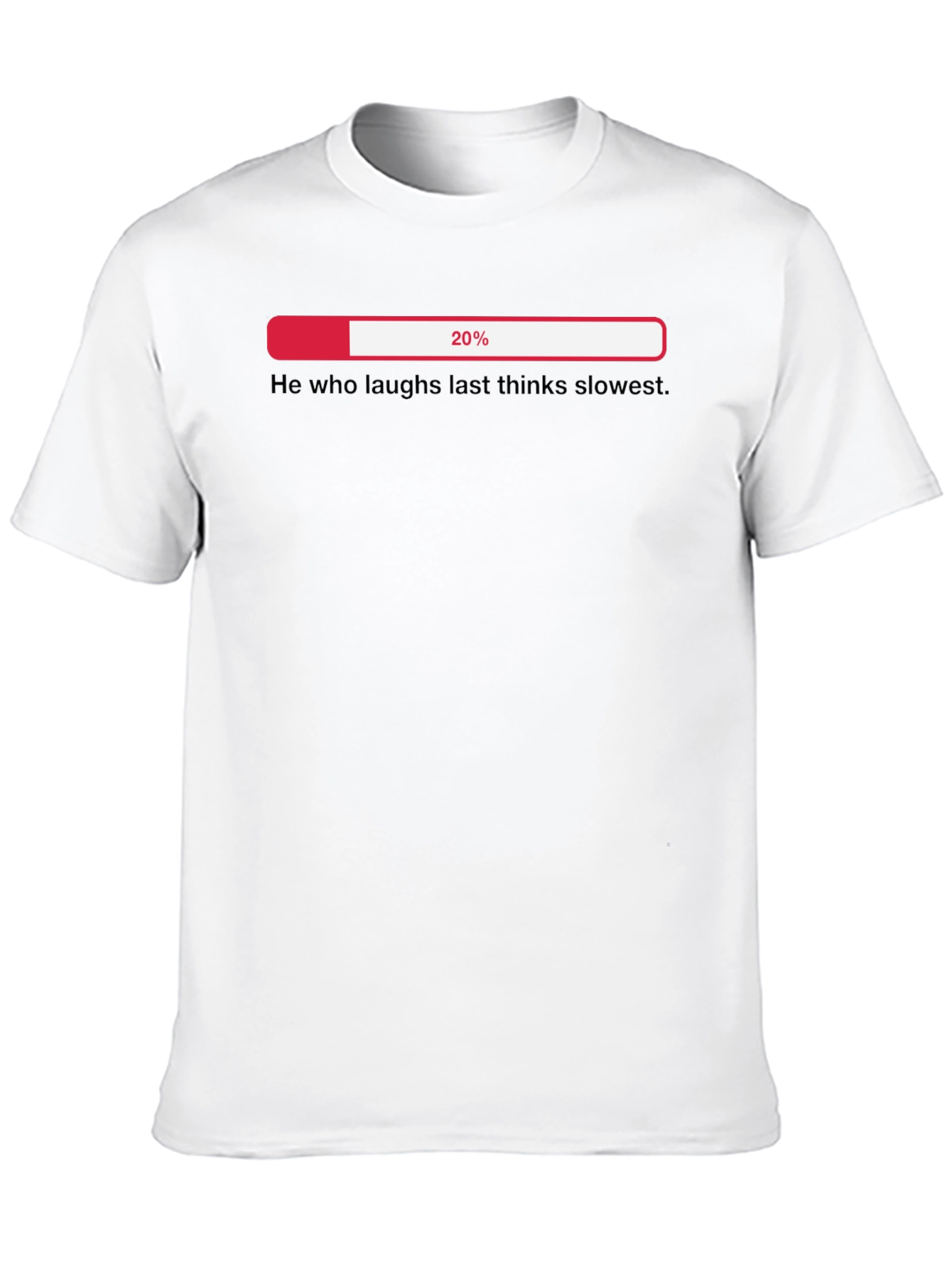 Humorous 20% Loading Black Graphic T-Shirt