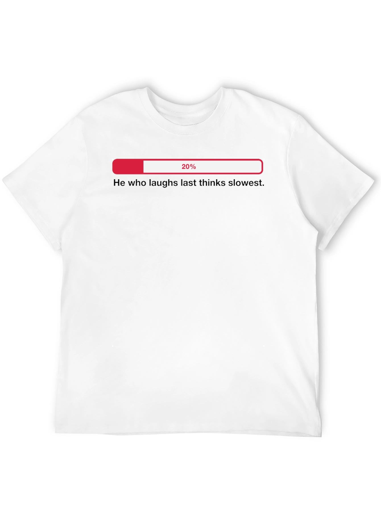 Humorous 20% Loading Black Graphic T-Shirt