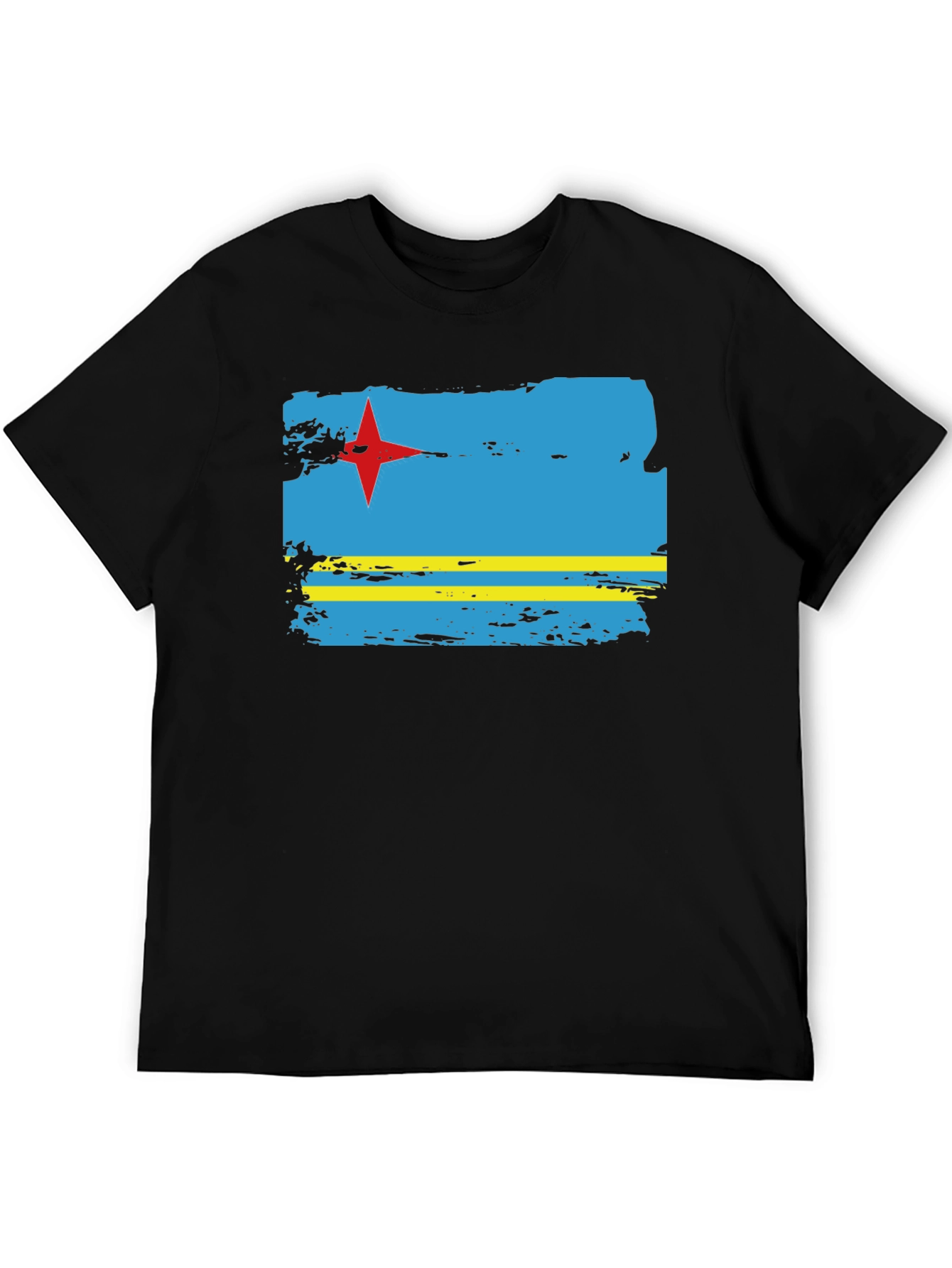 Aruba Flag T-Shirt - Distressed Graphic Tee