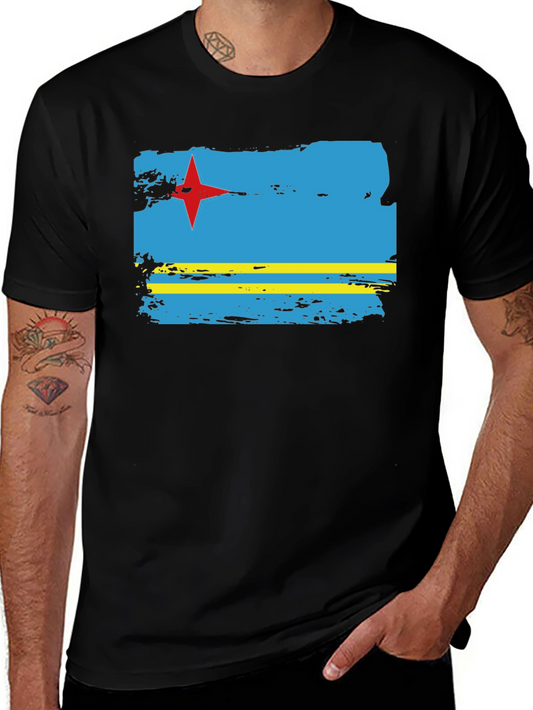 Aruba Flag T-Shirt - Distressed Graphic Tee