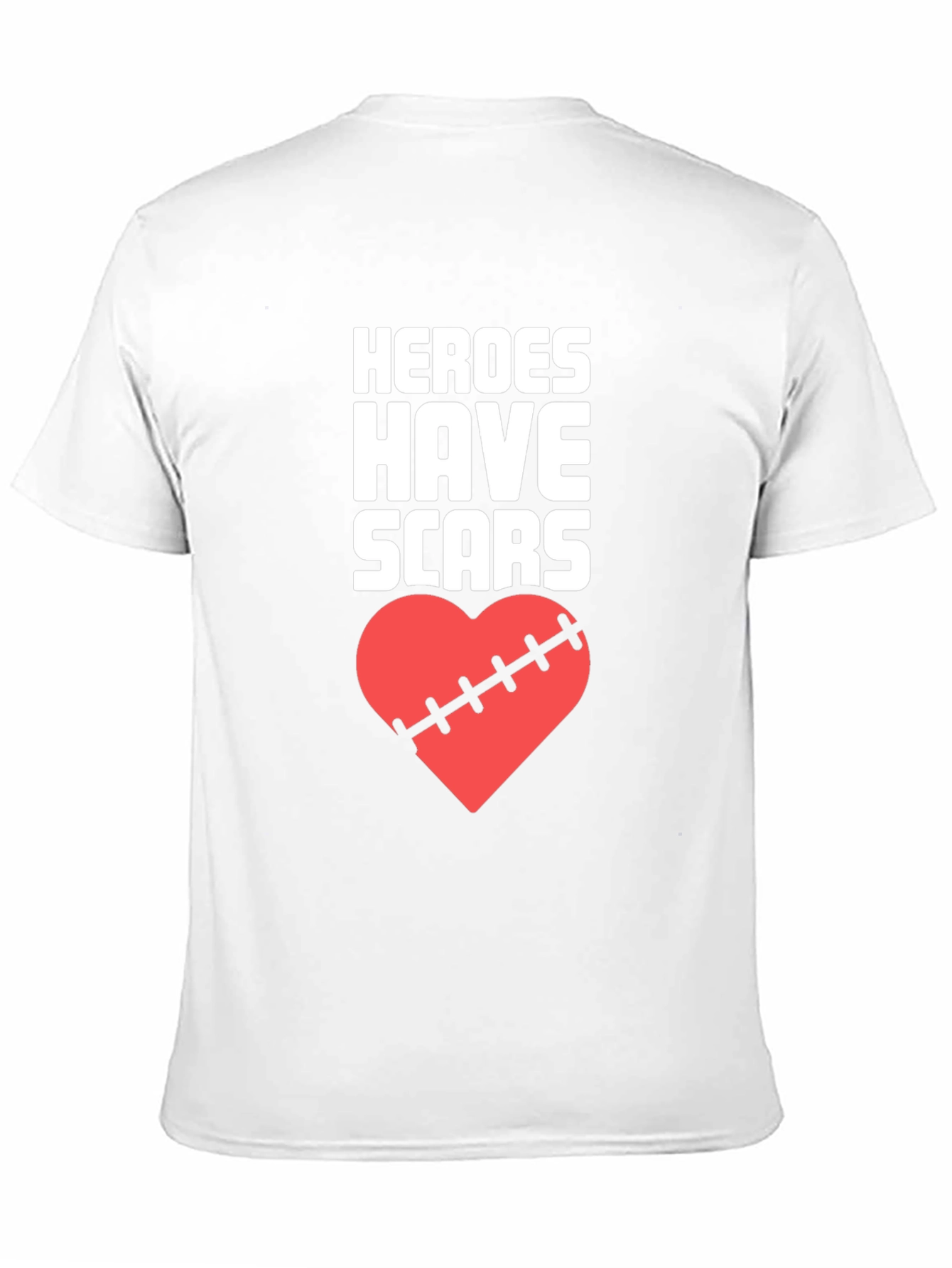 Heroes Have Scars T-Shirt Heart Graphic Tee