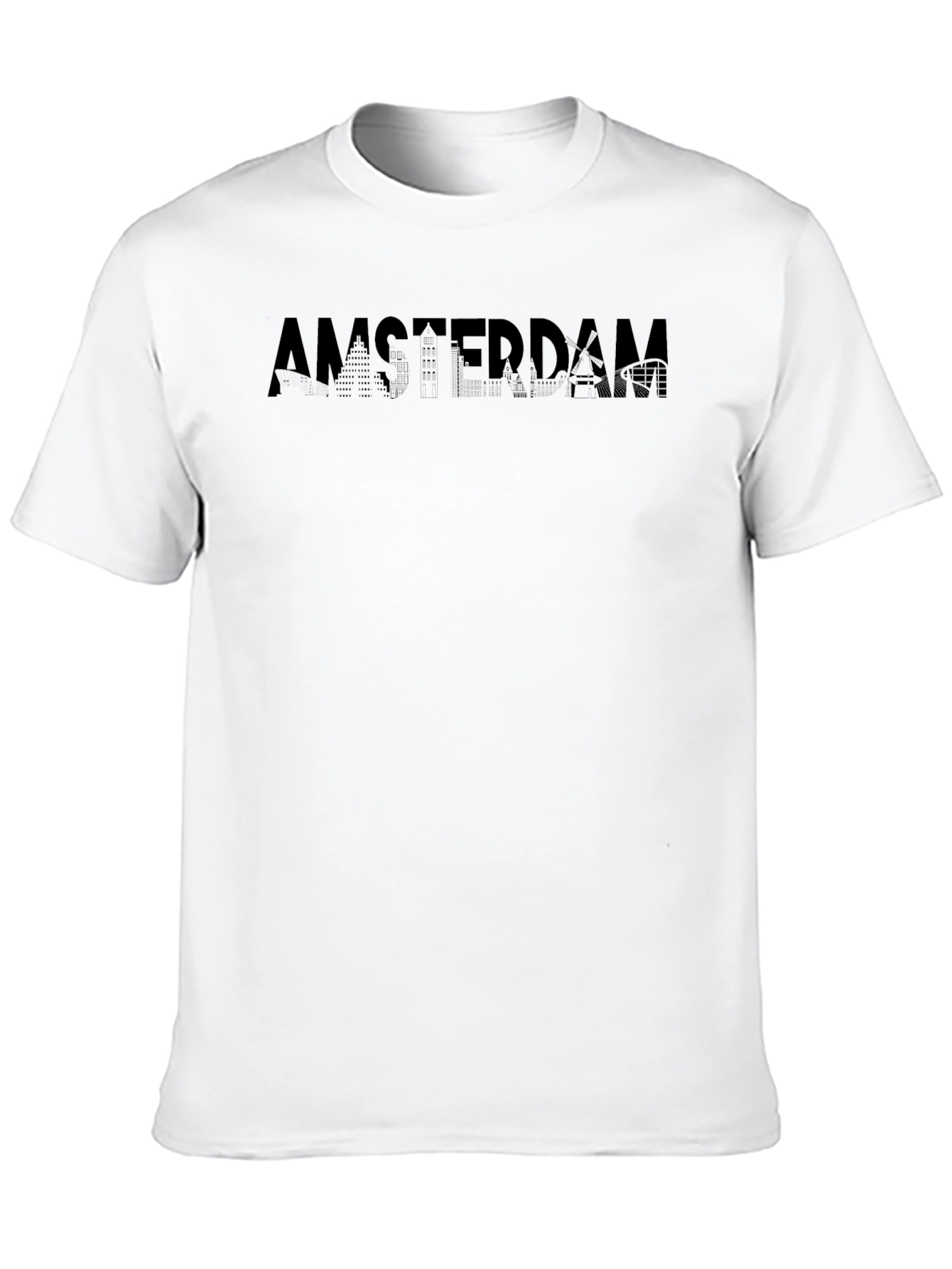 Amsterdam Skyline Graphic Tee - Black