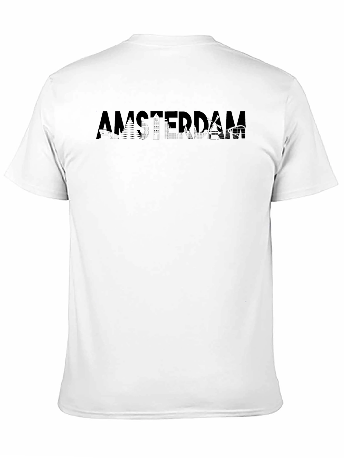 Amsterdam Skyline Graphic Tee - Black