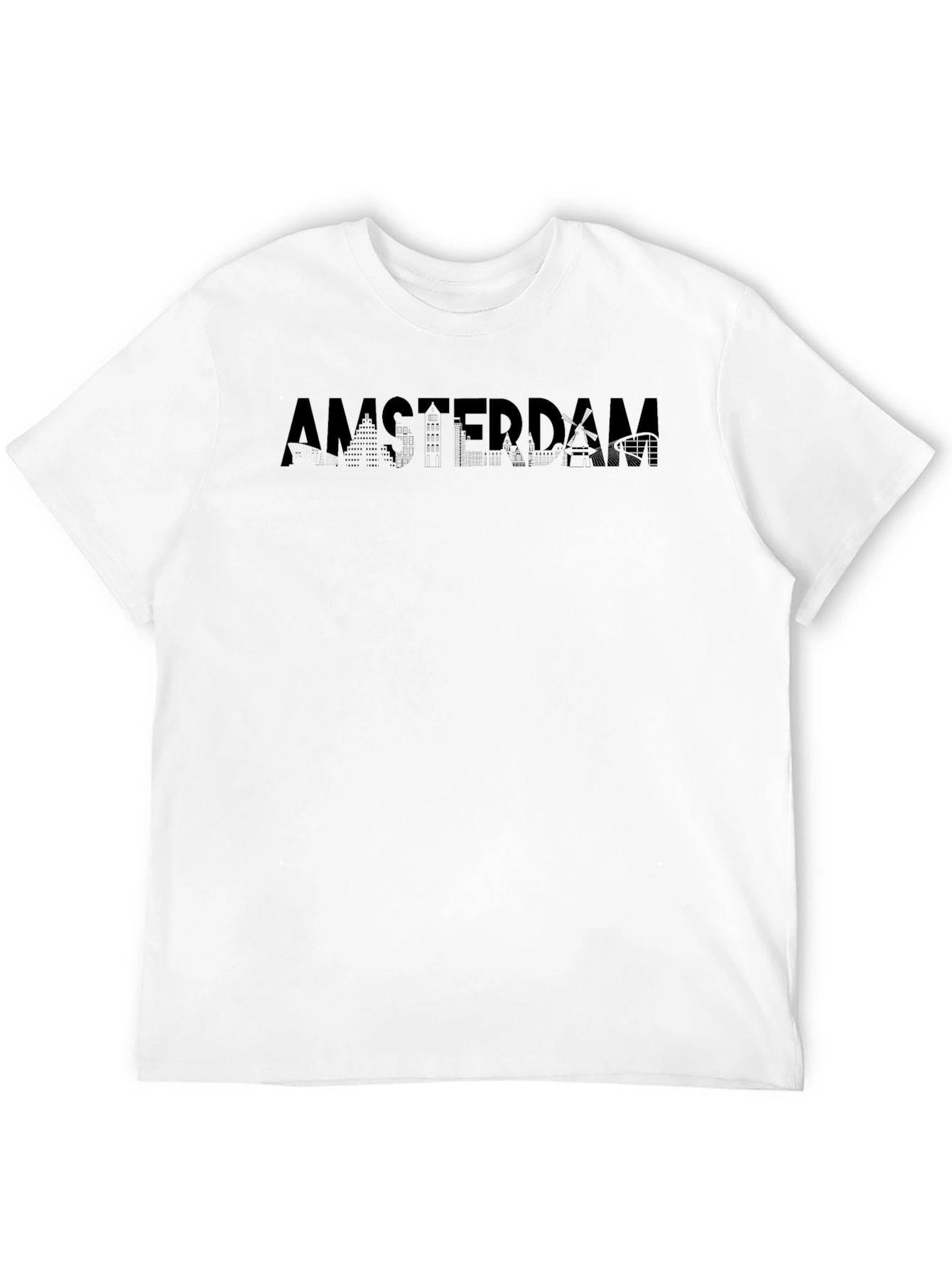 Amsterdam Skyline Graphic Tee - Black
