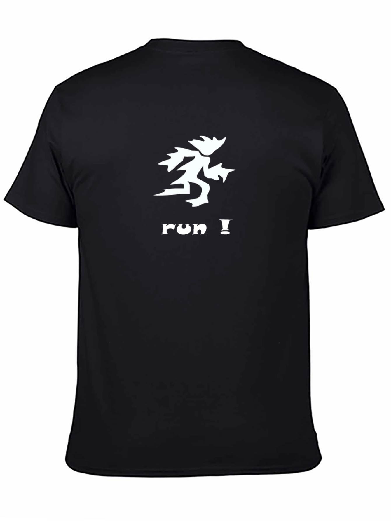 Run Graphic Tee - Black Cotton T-Shirt
