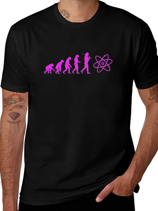 Evolution of Science T-Shirt - Mens Black Crew Neck Tee