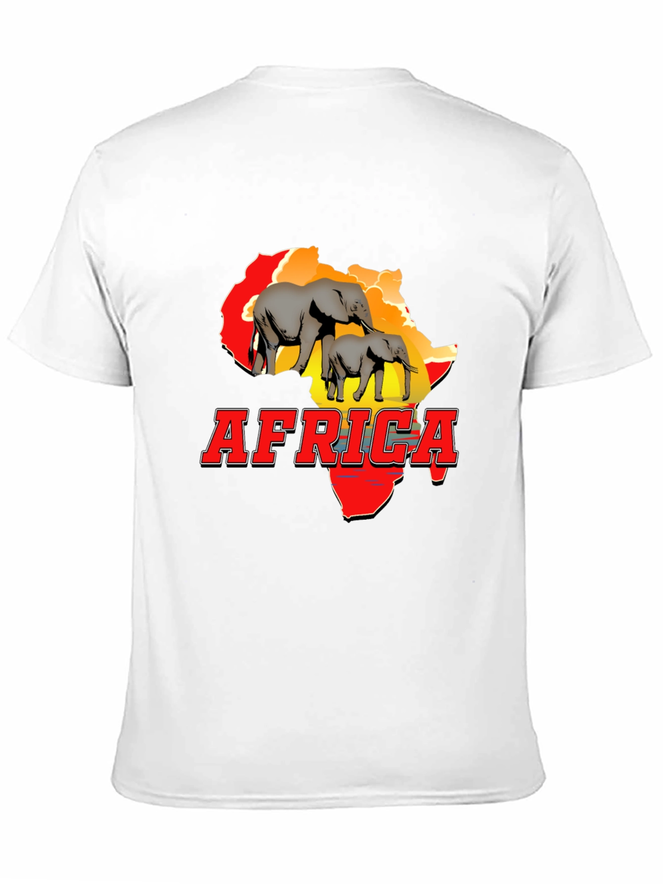 Africa Graphic Tee: Elephant Design T-Shirt
