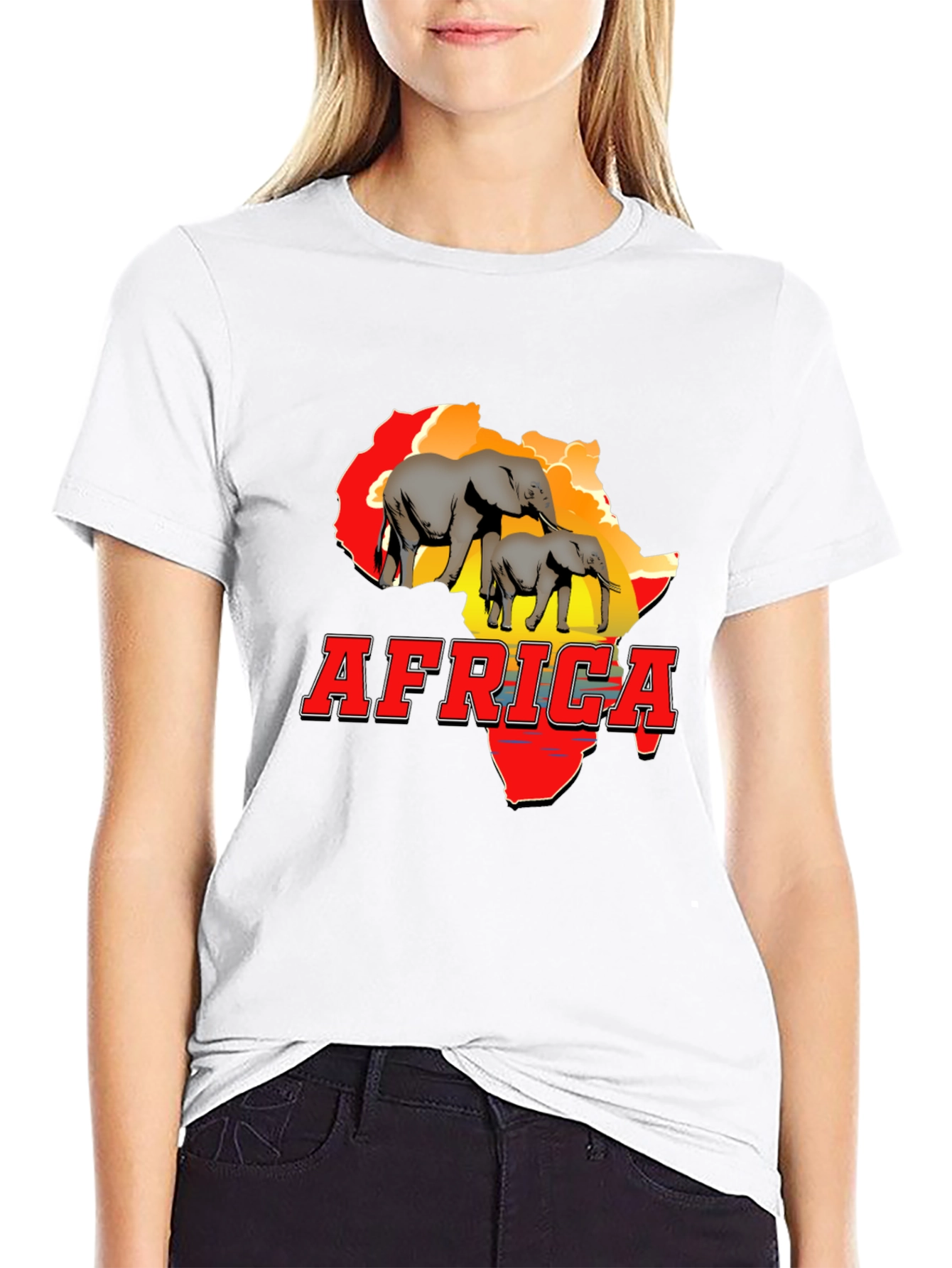 Africa Graphic Tee: Elephant Design T-Shirt