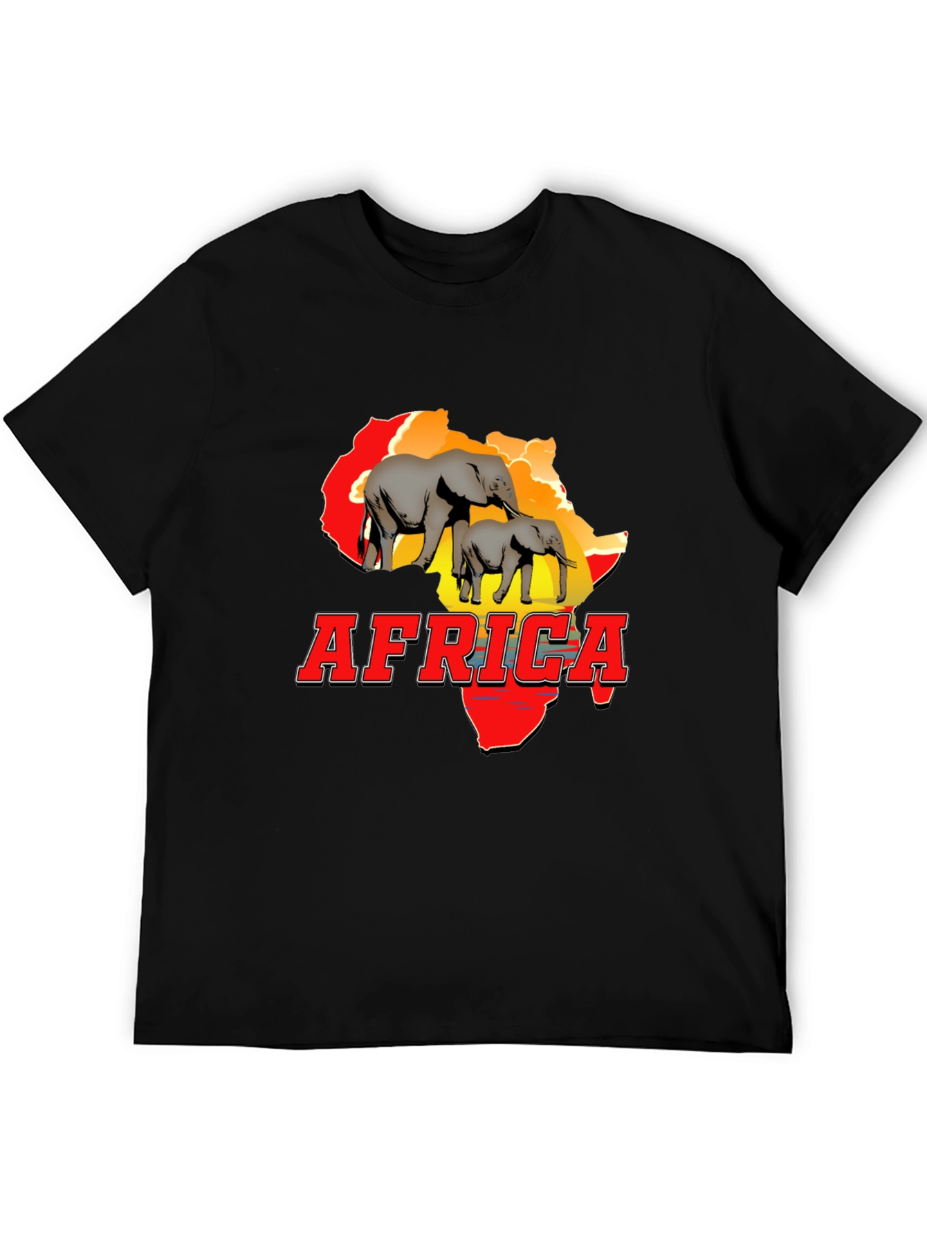 Africa Graphic Tee: Elephant Design T-Shirt