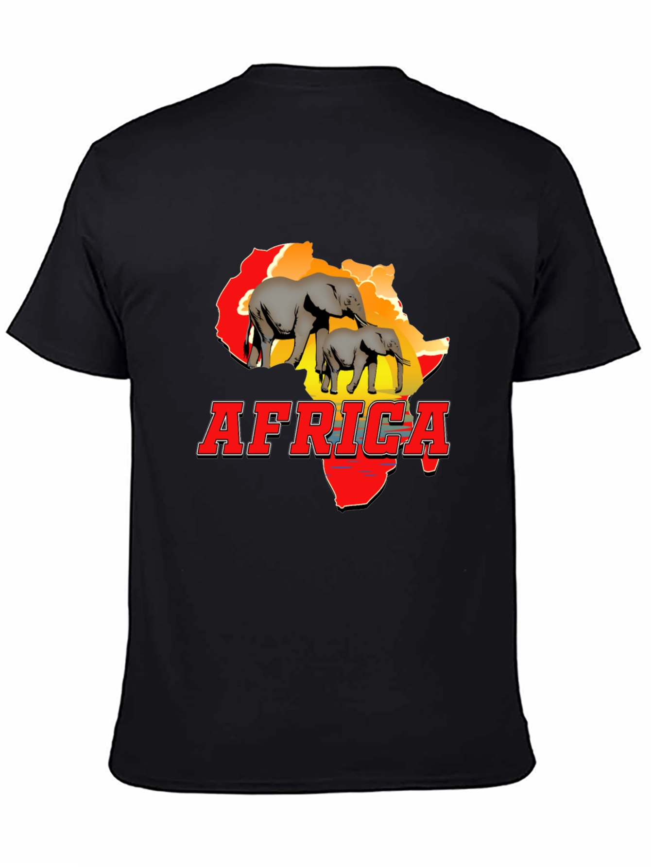 Africa Graphic Tee: Elephant Design T-Shirt