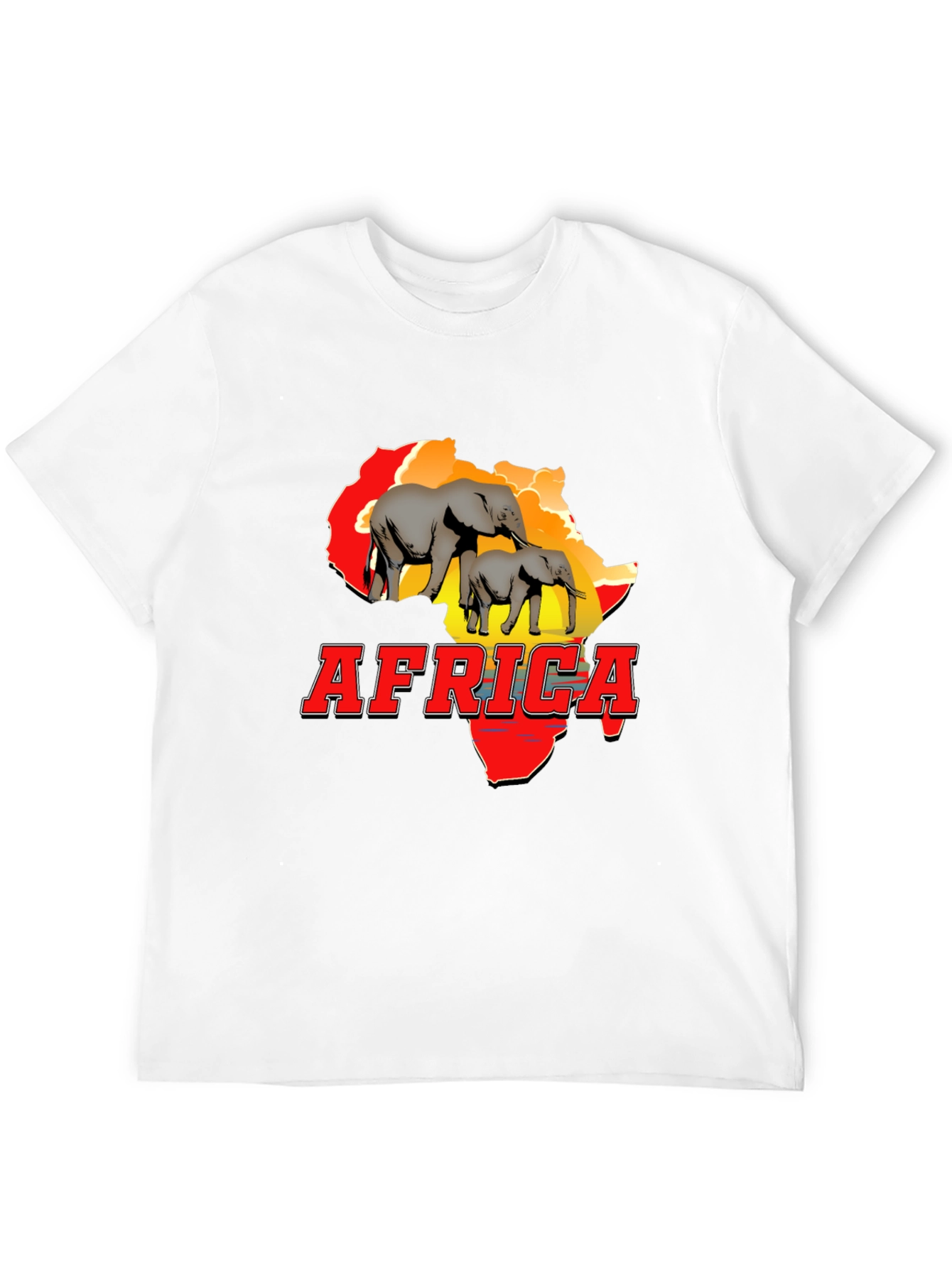 Africa Graphic Tee: Elephant Design T-Shirt