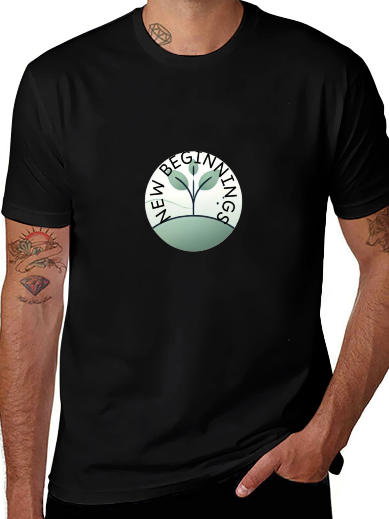 New Beginnings Graphic Tee - Black
