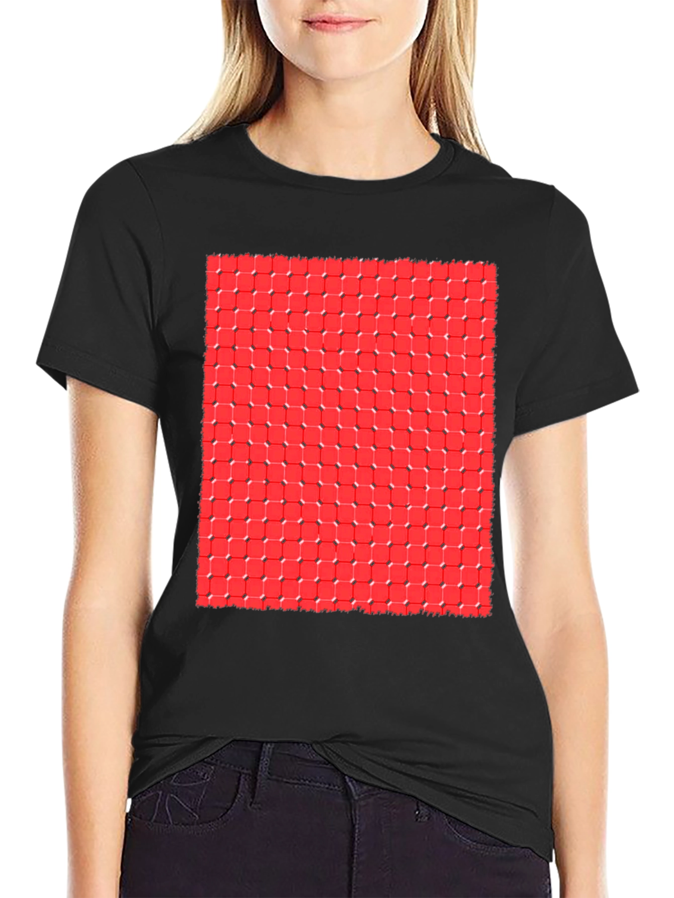 Illusion Grid Tee - Mind-Bending Design