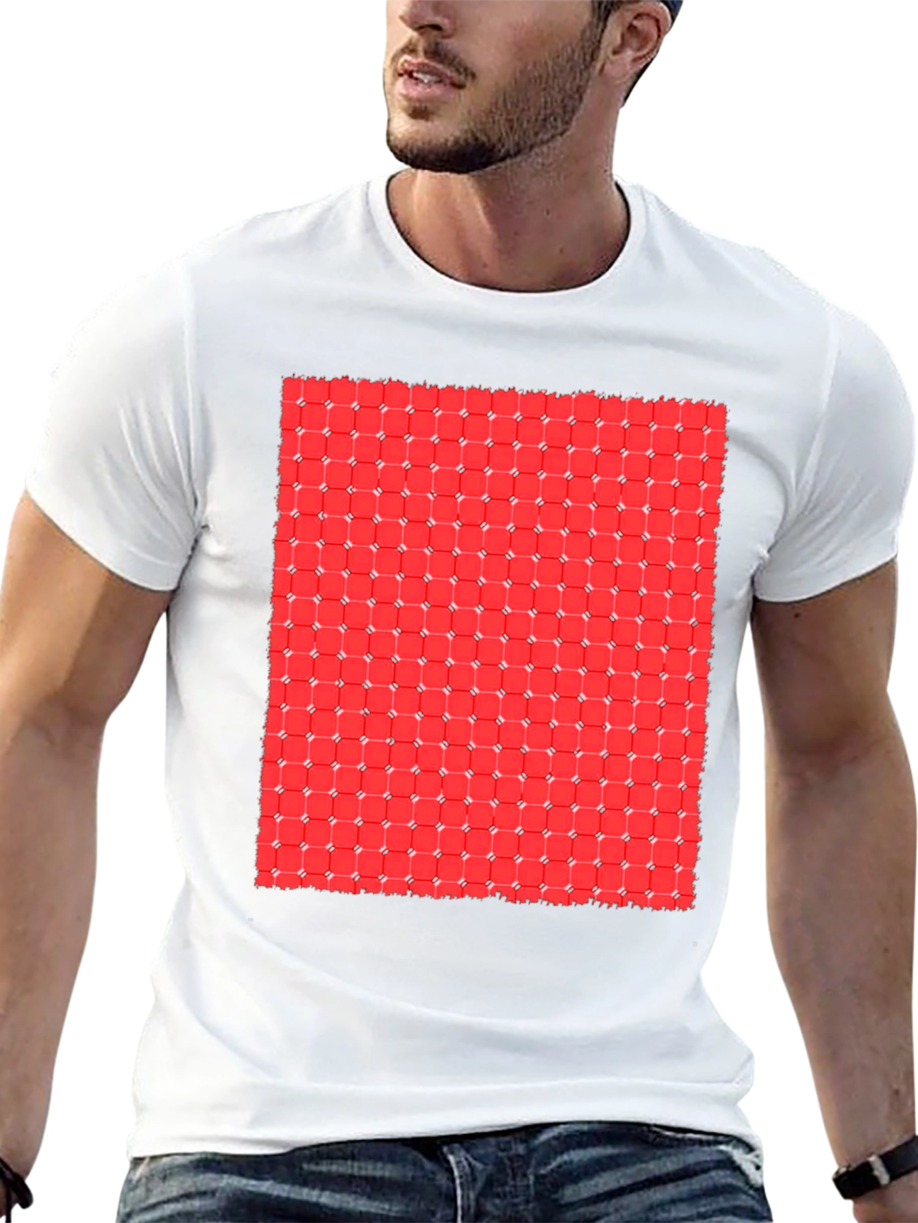 Illusion Grid Tee - Mind-Bending Design