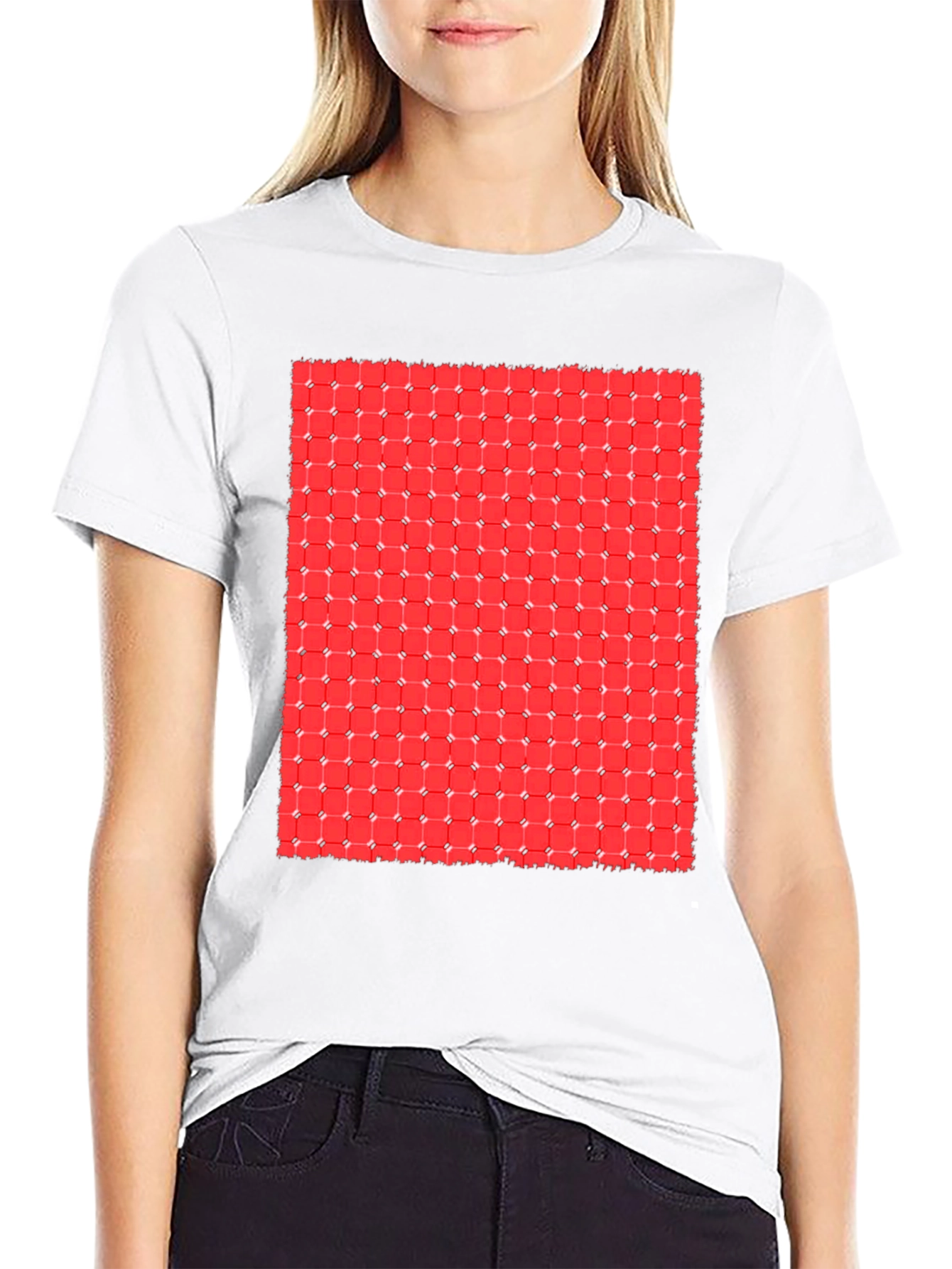 Illusion Grid Tee - Mind-Bending Design