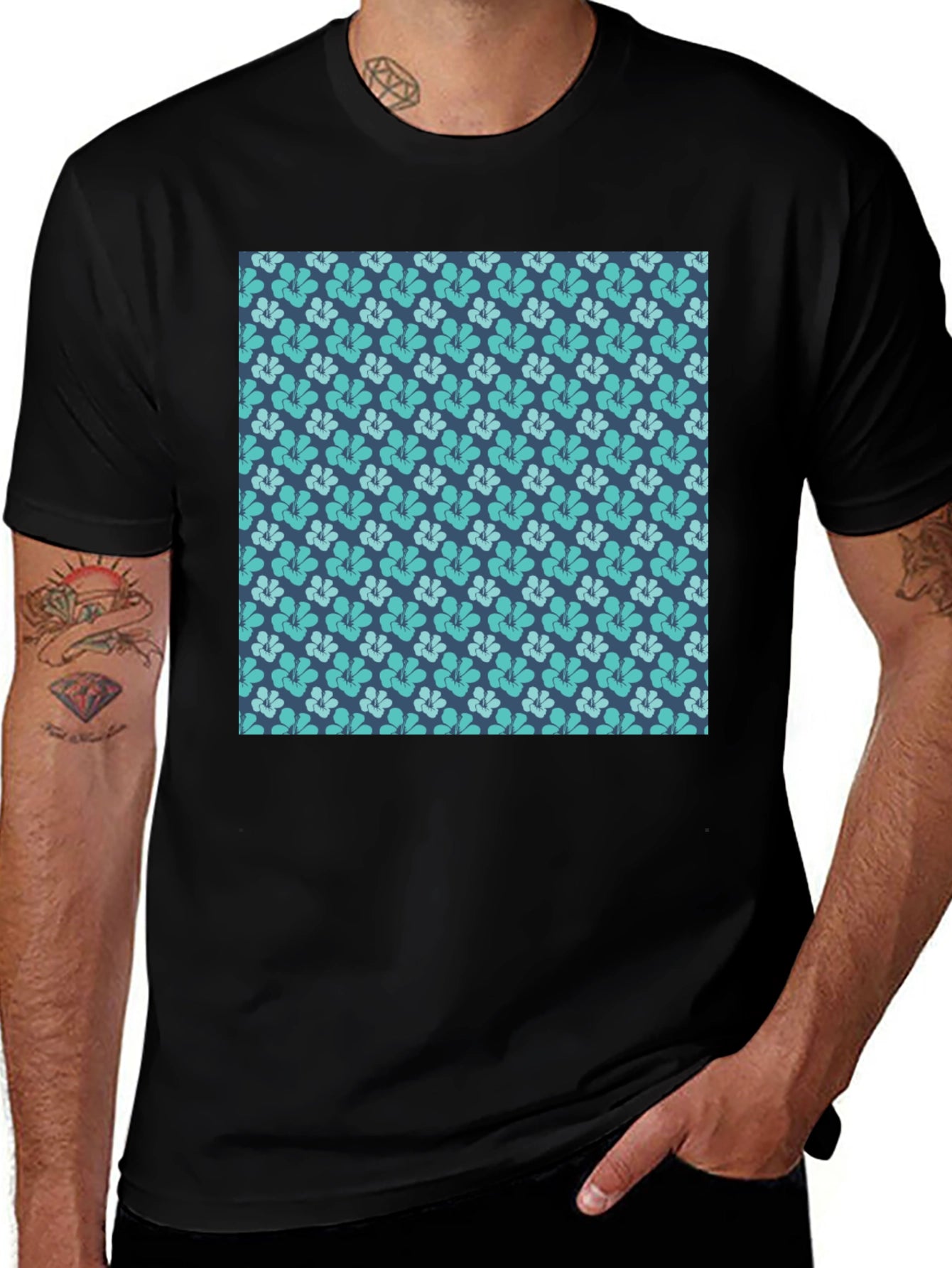 Floral Pattern T-Shirt - Casual Comfort