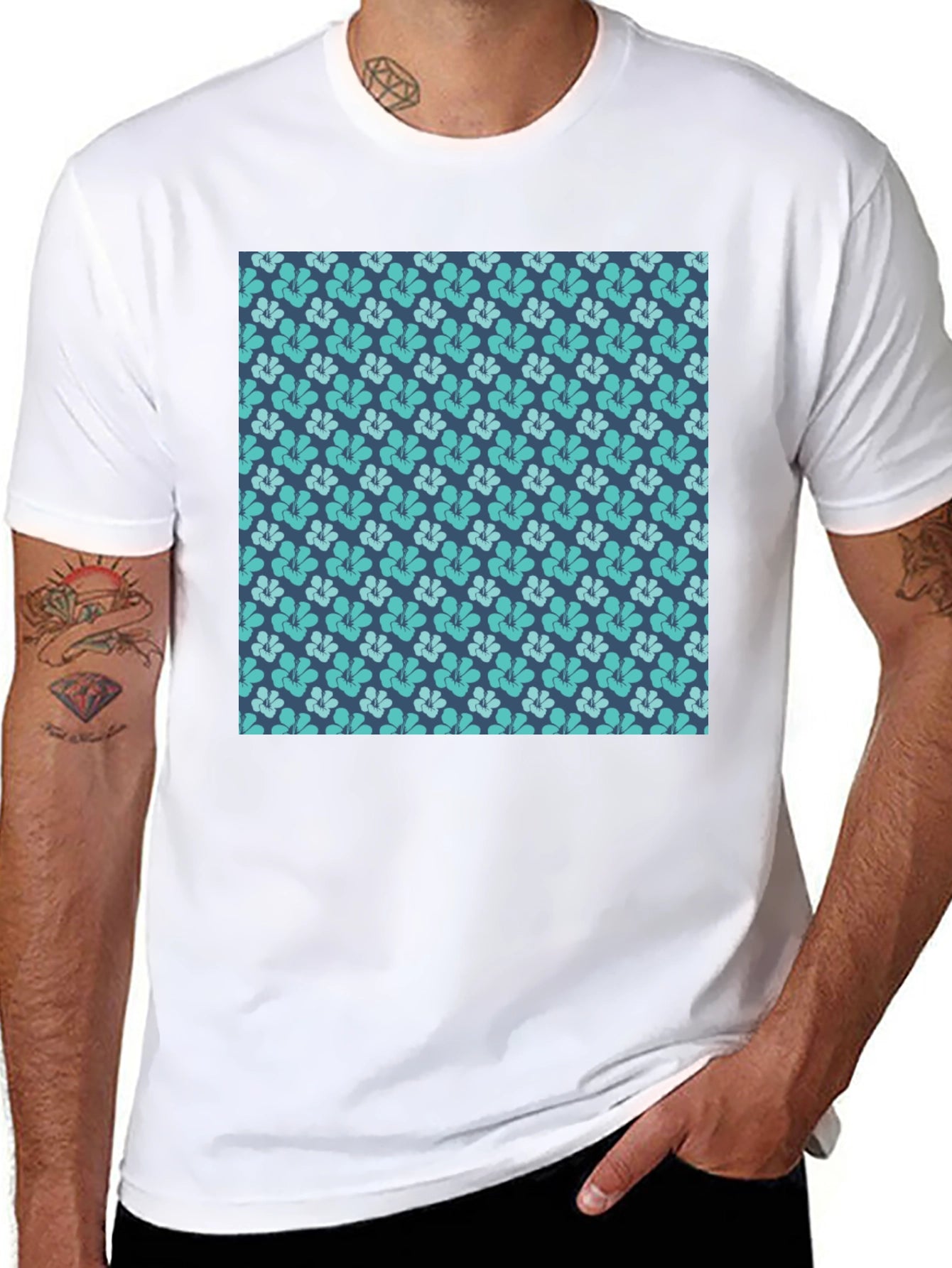 Floral Pattern T-Shirt - Casual Comfort