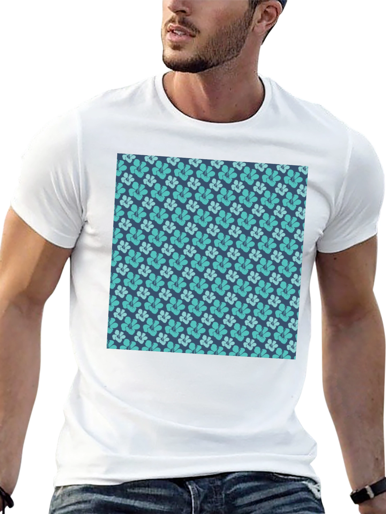 Floral Pattern T-Shirt - Casual Comfort