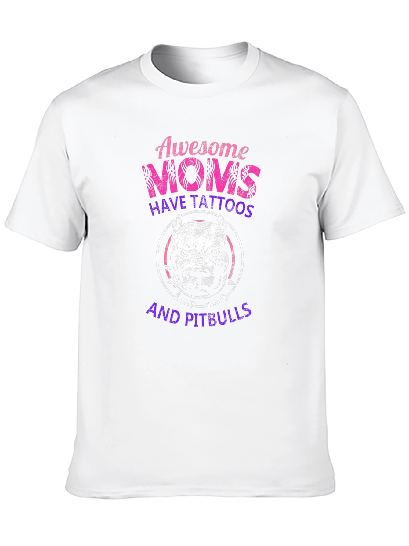 Awesome Moms Pitbull Tattoo T-Shirt