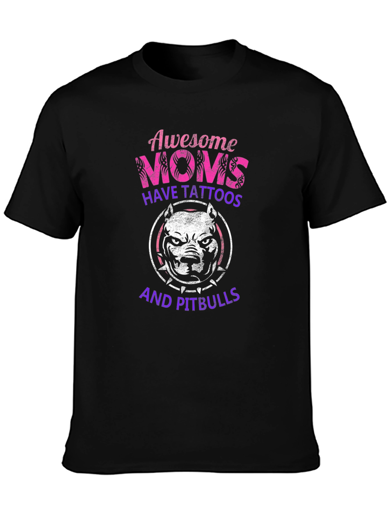 Awesome Moms Pitbull Tattoo T-Shirt