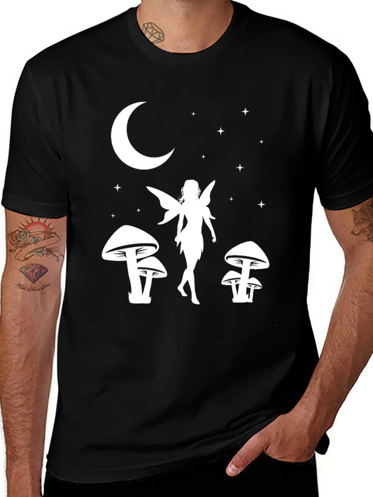 Fairy Moon T-Shirt - Whimsical Black Tee