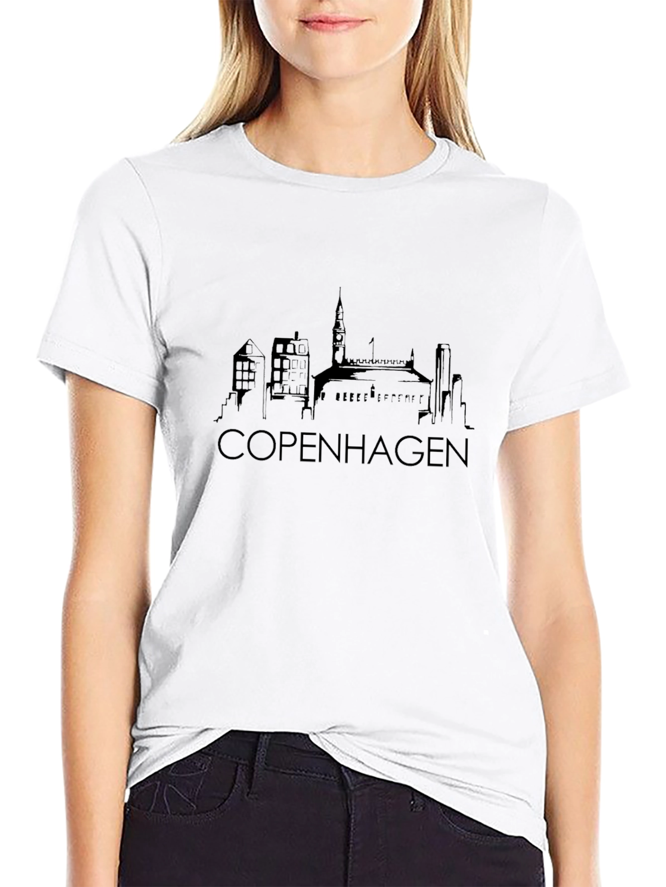 Copenhagen Skyline Graphic T-Shirt