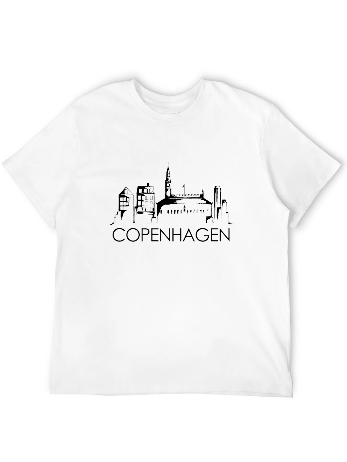 Copenhagen Skyline Graphic T-Shirt
