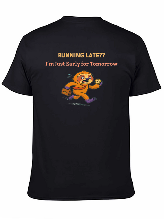 Running Late Sloth Graphic Tee