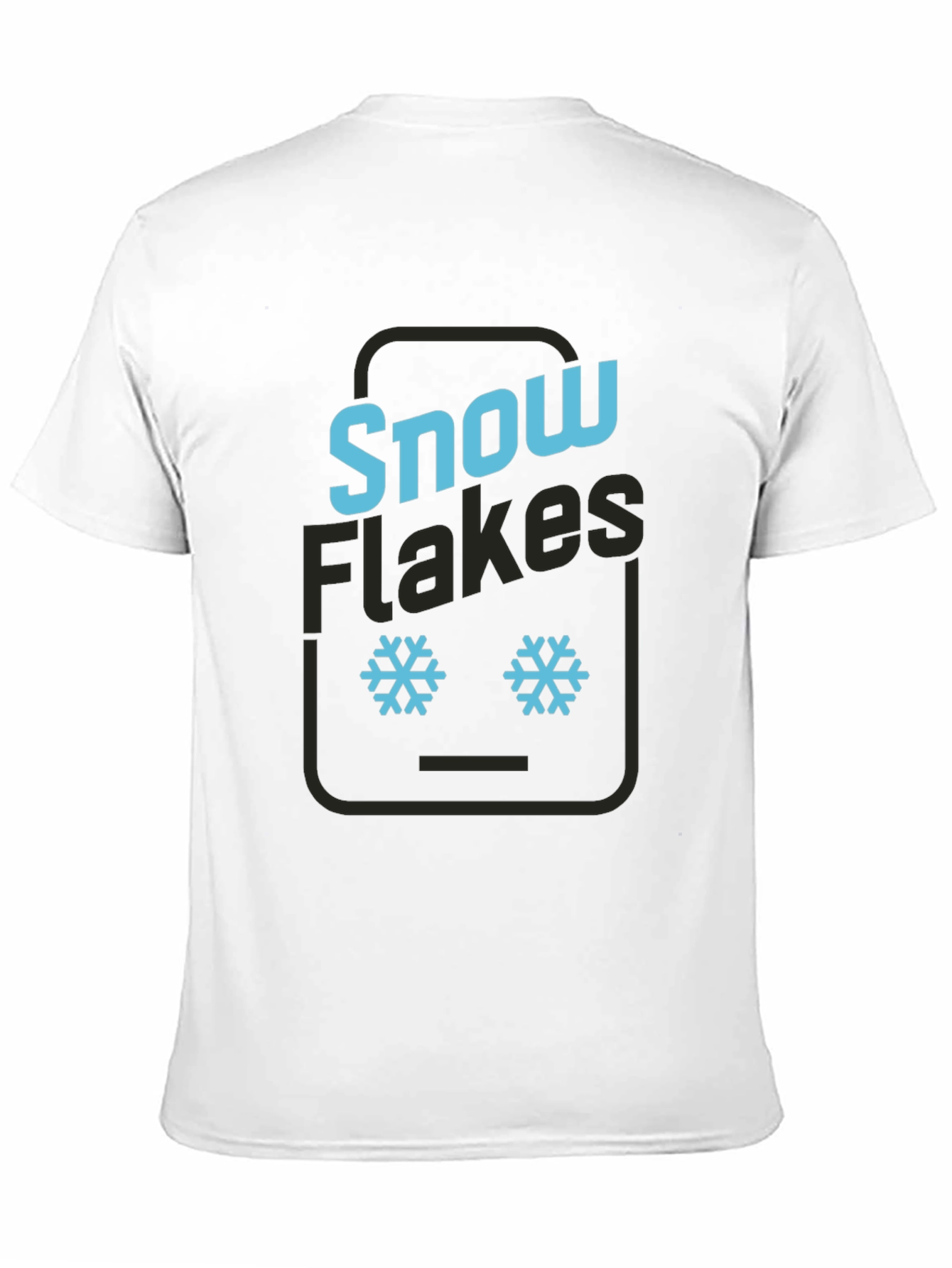 Snowflake Graphic Tee - Black Cotton T-Shirt