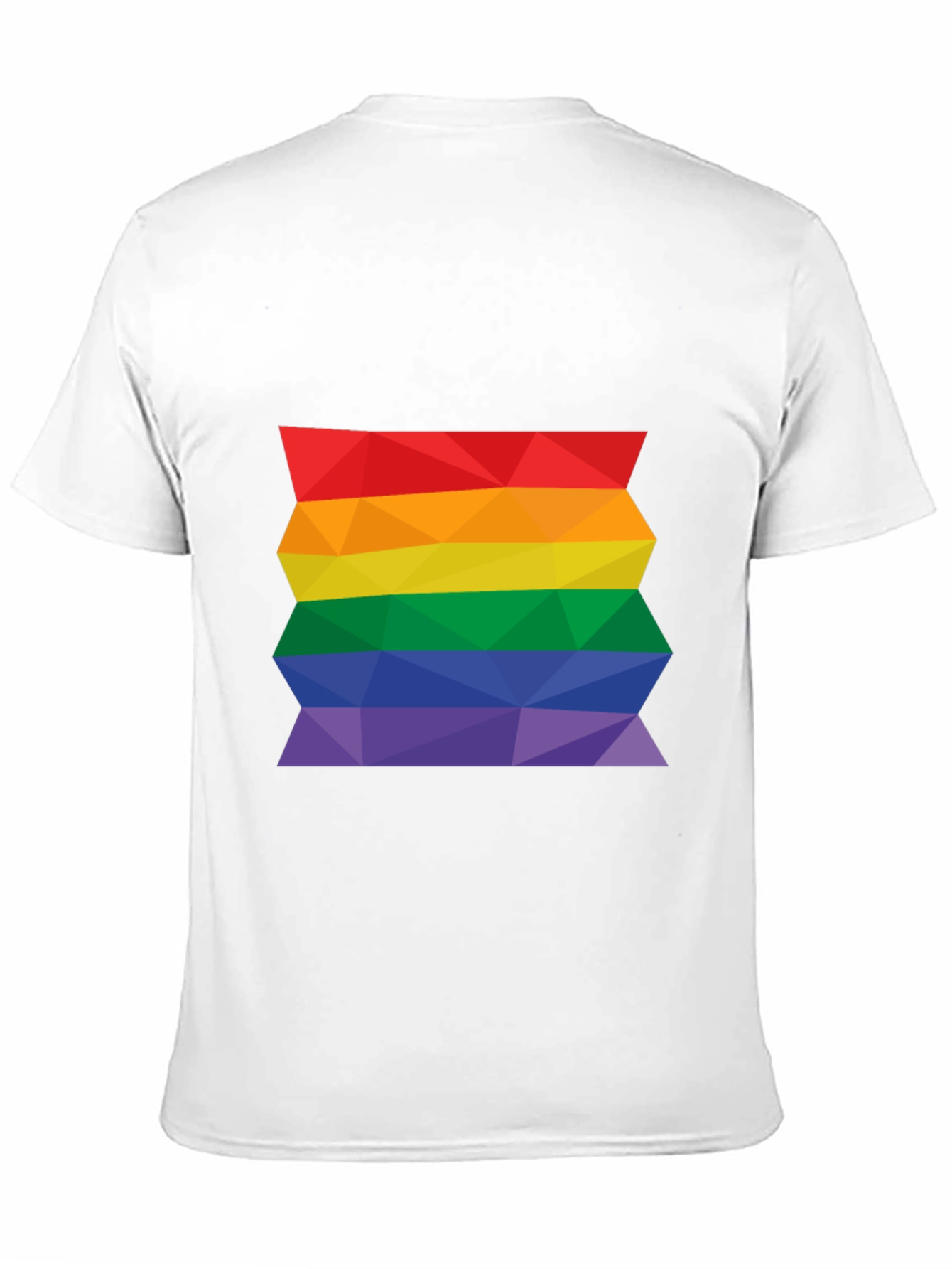 Geometric Pride Flag T-Shirt - Black