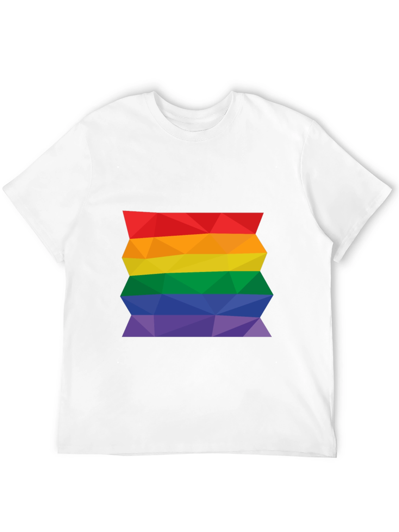 Geometric Pride Flag T-Shirt - Black