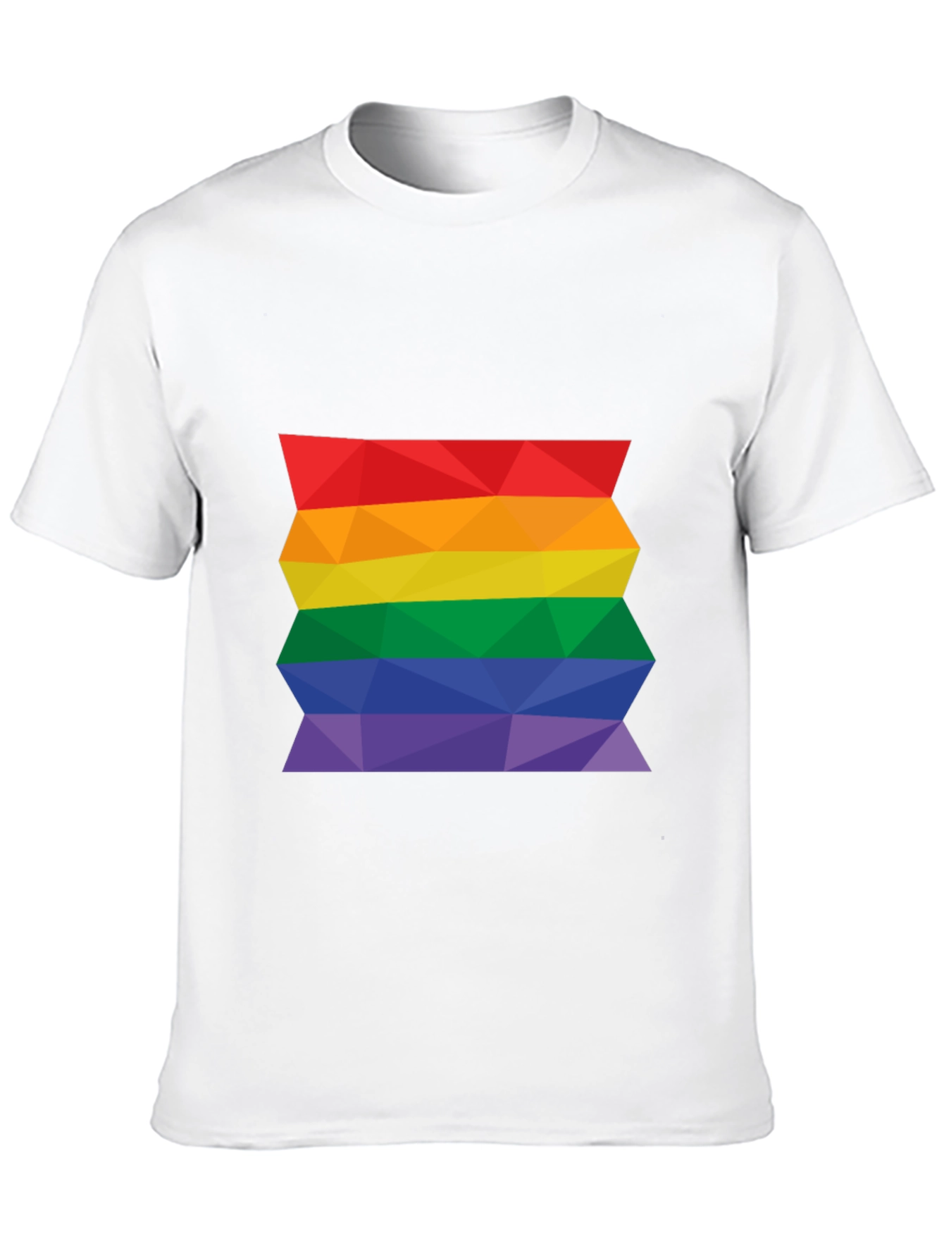 Geometric Pride Flag T-Shirt - Black