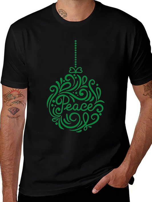 Peace Ornament Graphic Tee - Holiday Cheer T-Shirt