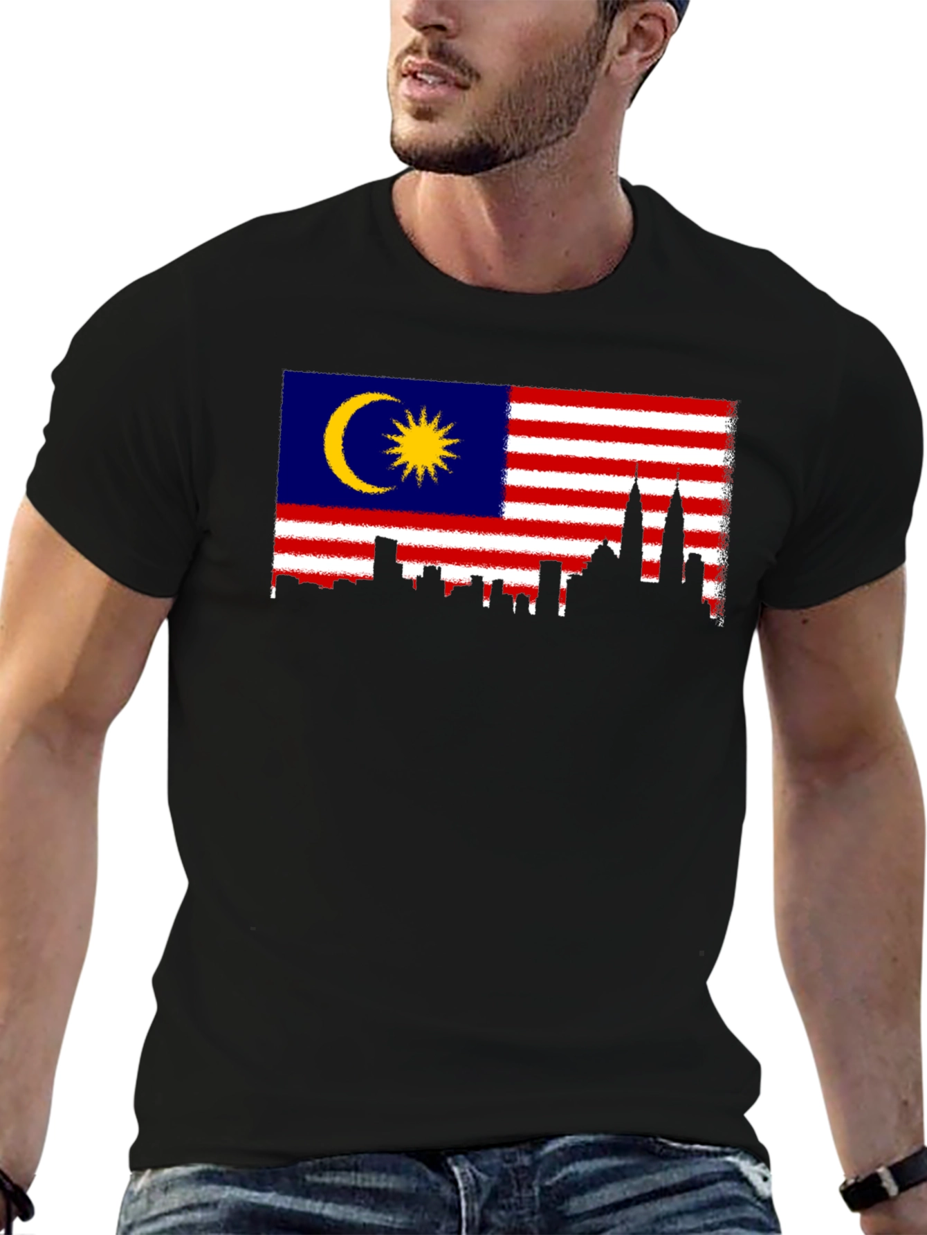 Malaysia Flag Skyline Graphic T-Shirt