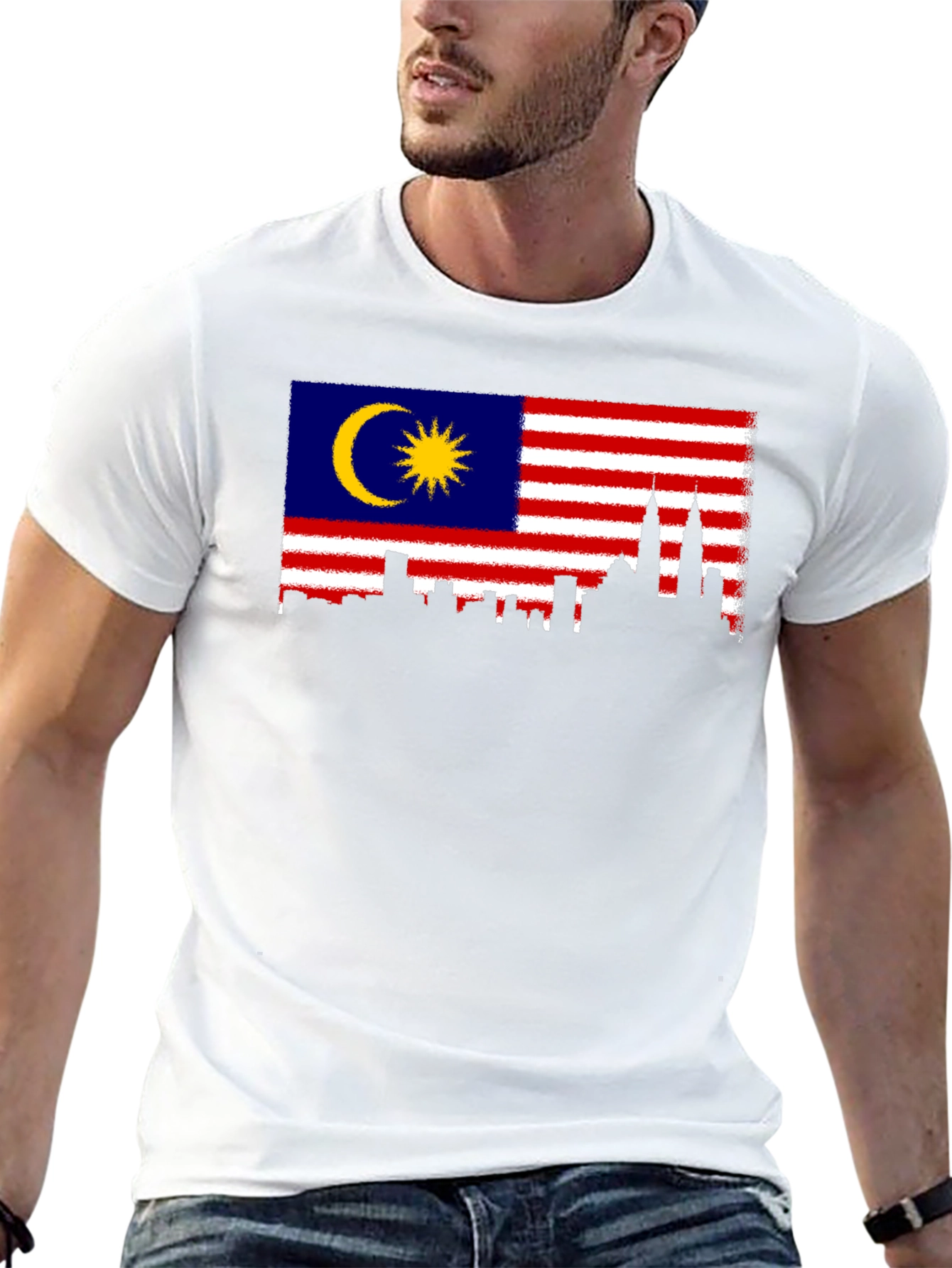 Malaysia Flag Skyline Graphic T-Shirt