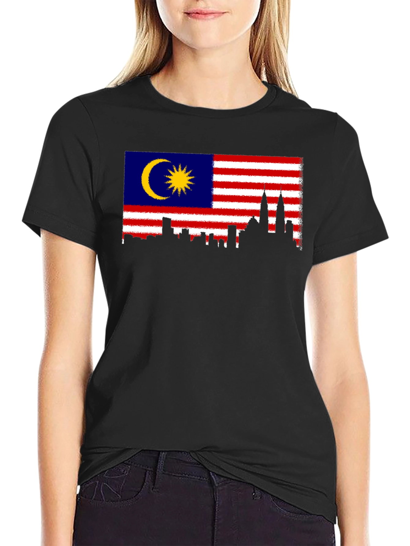 Malaysia Flag Skyline Graphic T-Shirt