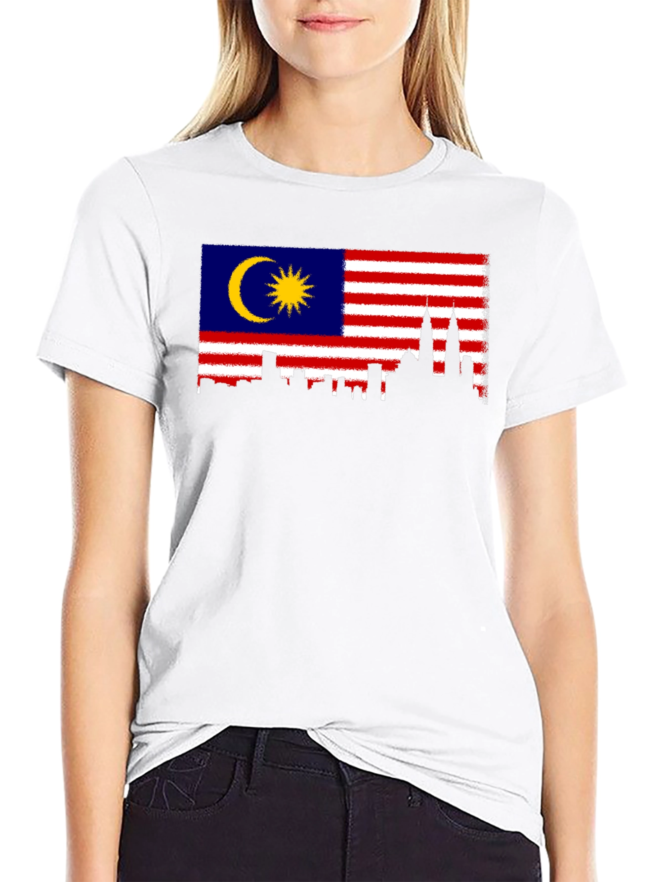 Malaysia Flag Skyline Graphic T-Shirt