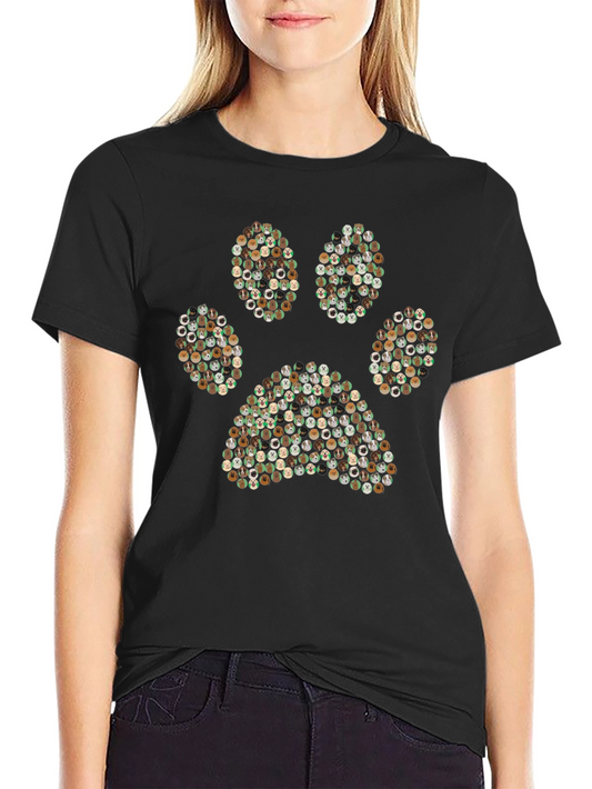 Paw Print Graphic T-Shirt - Mens Black Tee